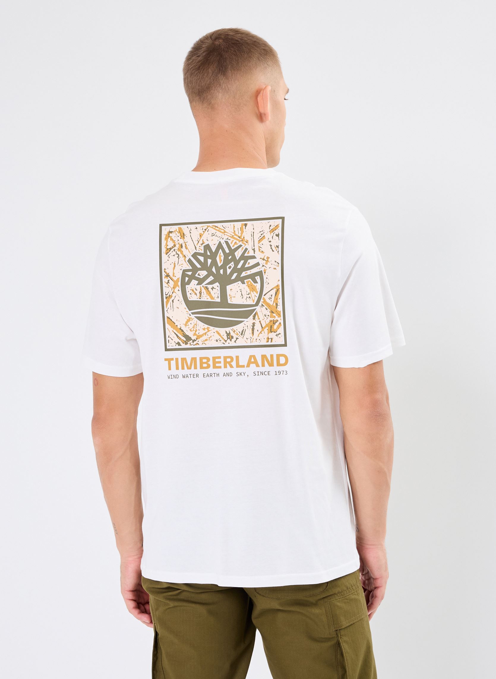 Kurzarm-T-Shirts SS STACK Camo Tee herren weiß Timberland Kurzarm-T-Shirts SS STACK Camo Tee herren weiß WHITE