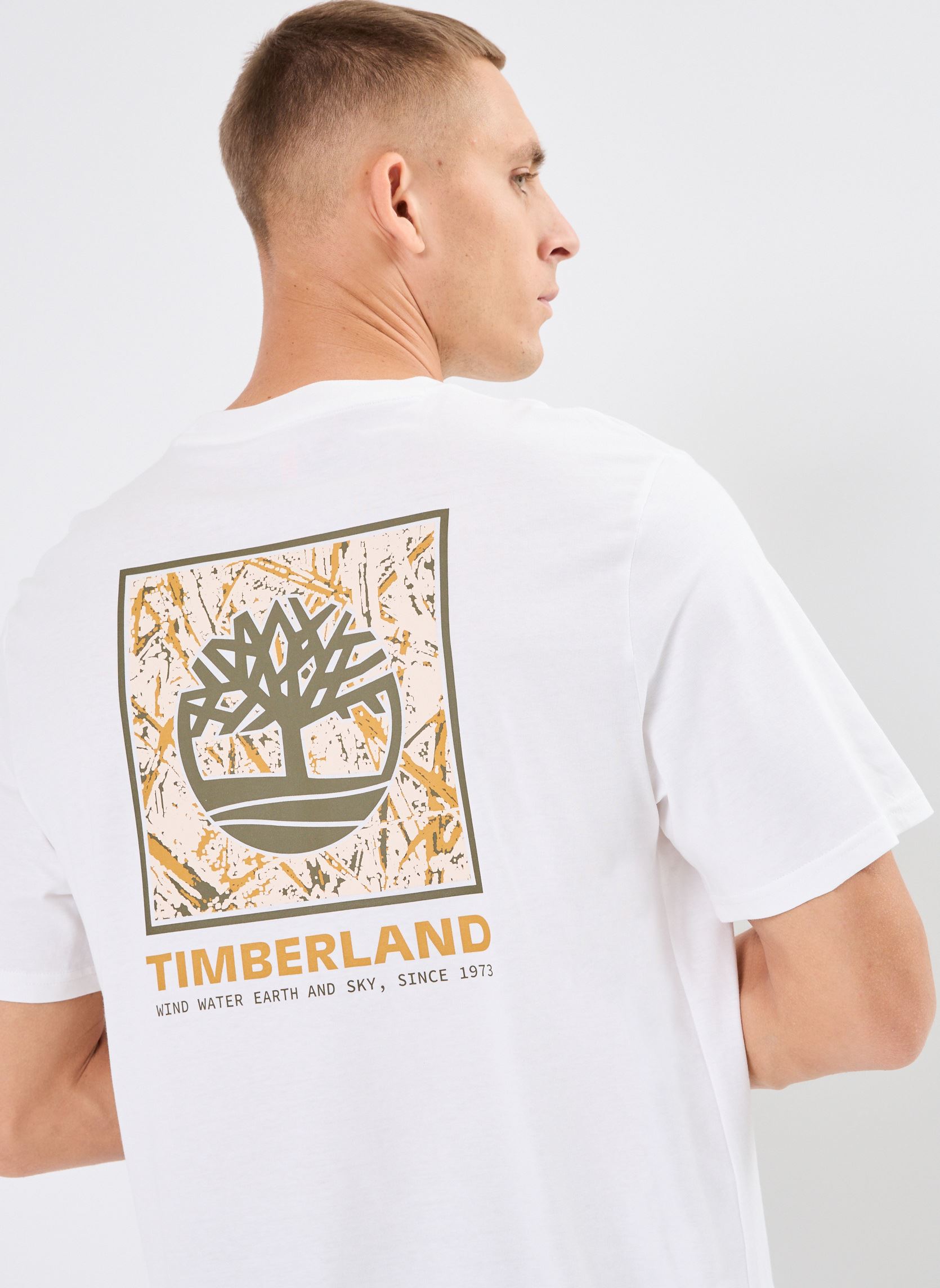 Kurzarm-T-Shirts SS STACK Camo Tee herren weiß Timberland Kurzarm-T-Shirts SS STACK Camo Tee herren weiß WHITE