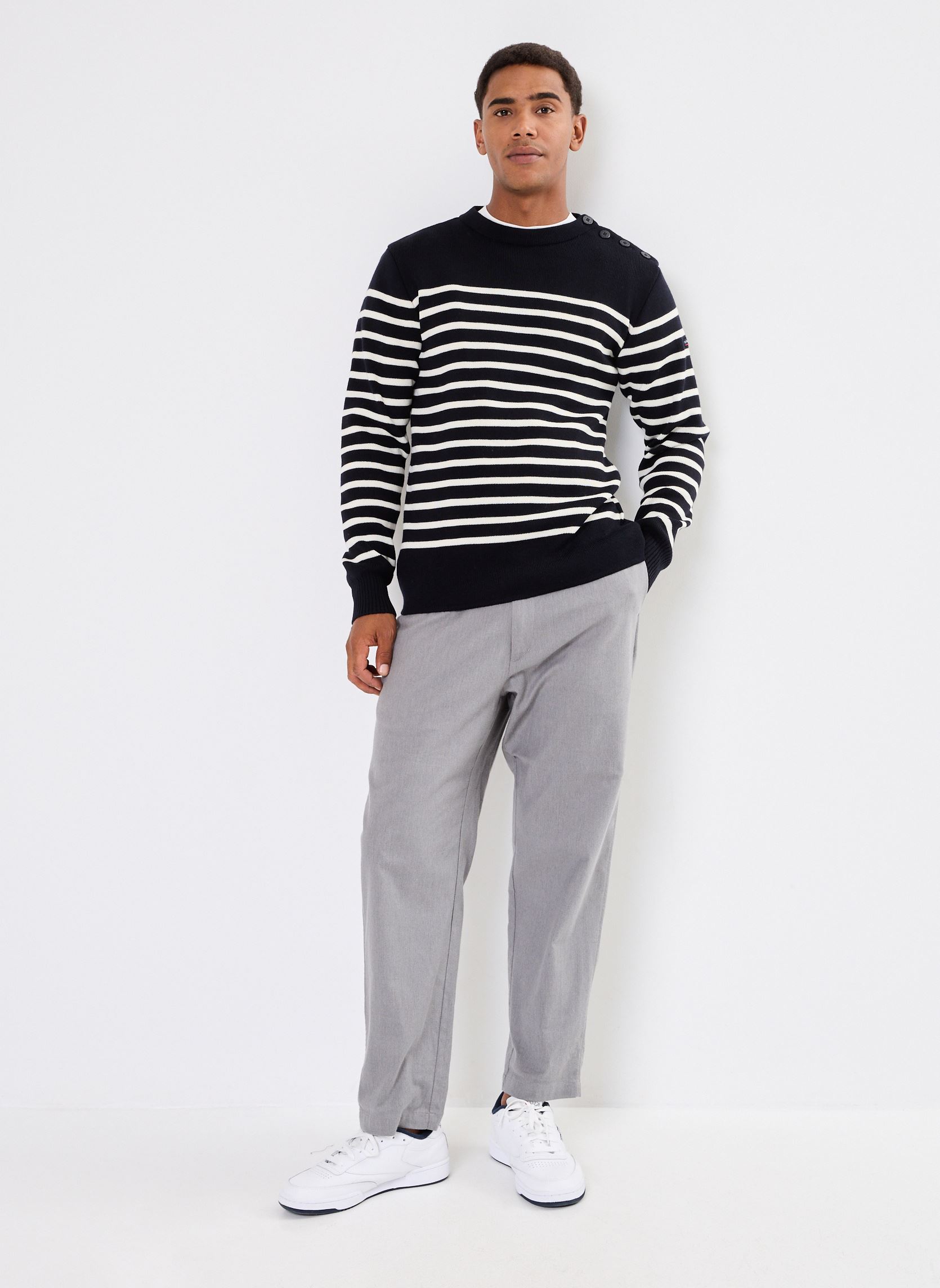 Pulls Pull marin homme bleu Armor Lux Pulls Pull marin homme bleu Navire/Nature