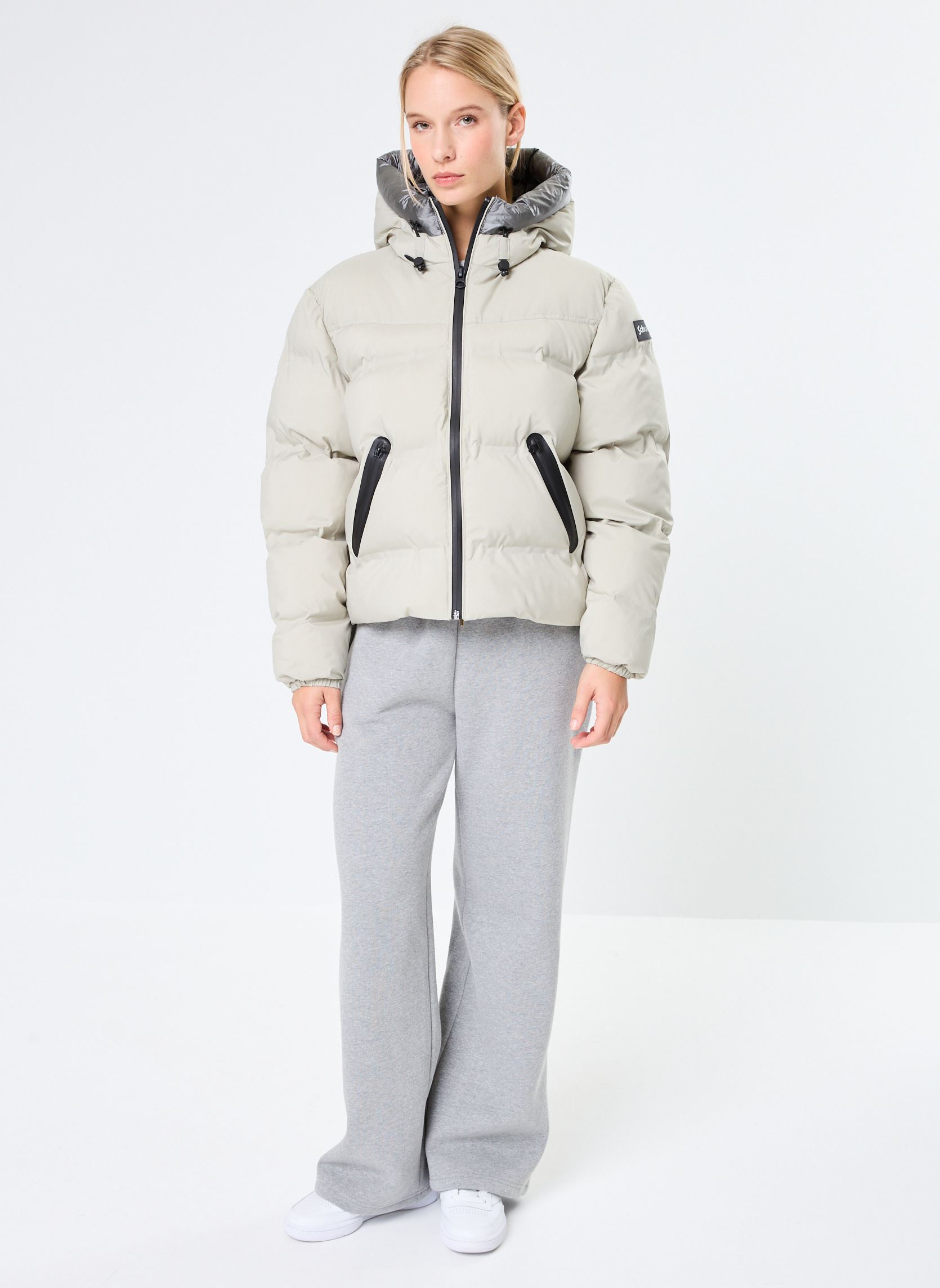 Daunenjacken Doudoune Courte Coutures Soudees damen beige Schott Daunenjacken Doudoune Courte Coutures Soudees damen beige STONE