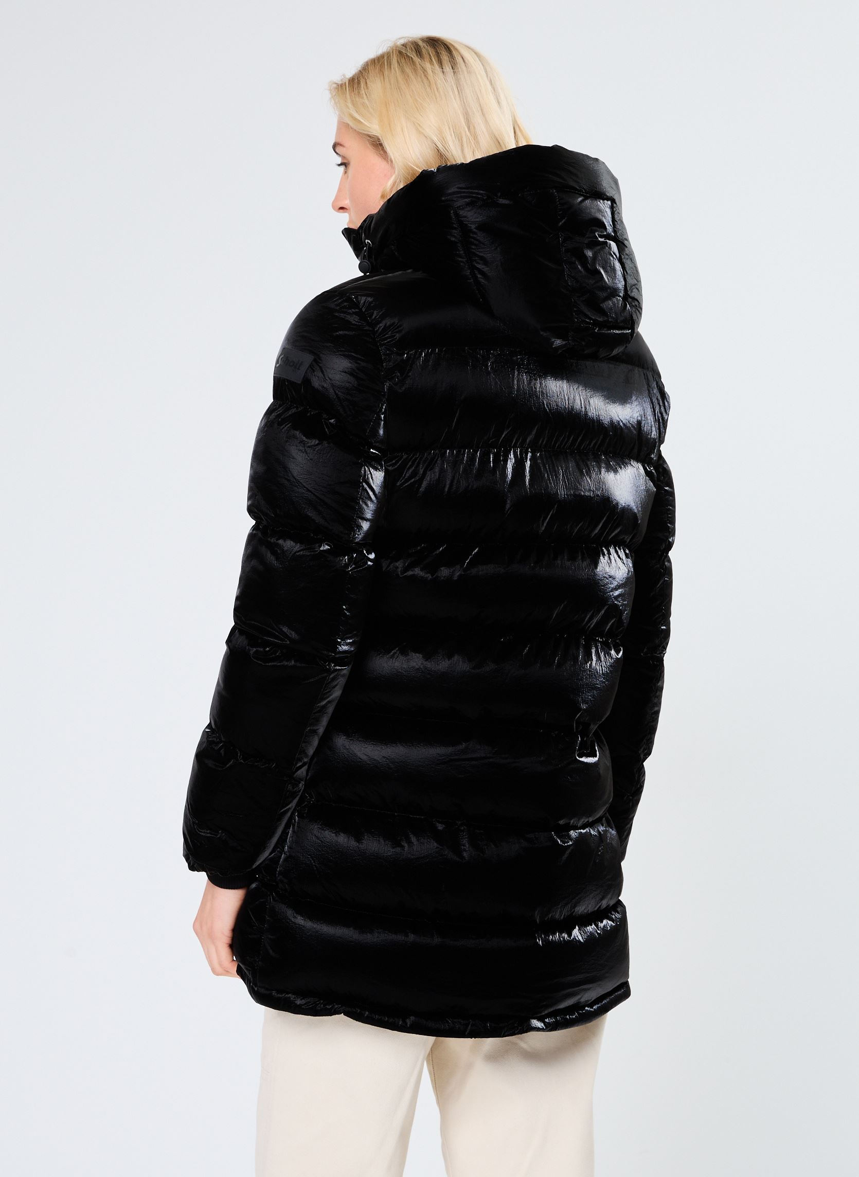 Doudounes Doudoune Longue Brillante femme noir Schott Doudounes Doudoune Longue Brillante femme noir BLACK