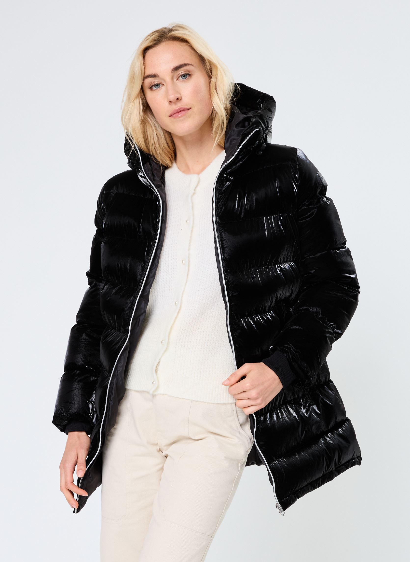 Doudounes Schott longue à capuche Satinée Femme CLAR EU