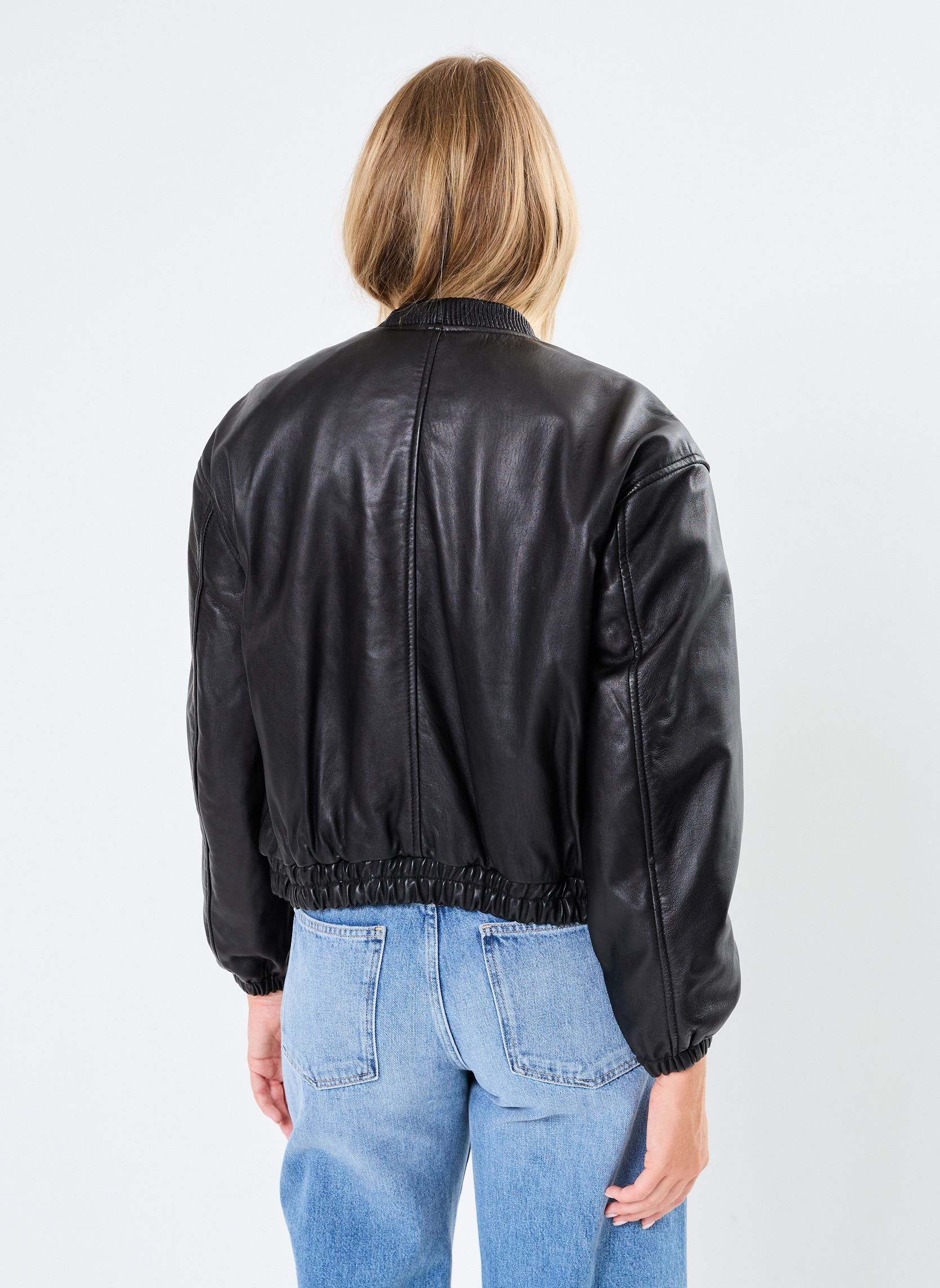 Lederjacken Bomber Cuir Femme damen schwarz Schott Lederjacken Bomber Cuir Femme damen schwarz Black