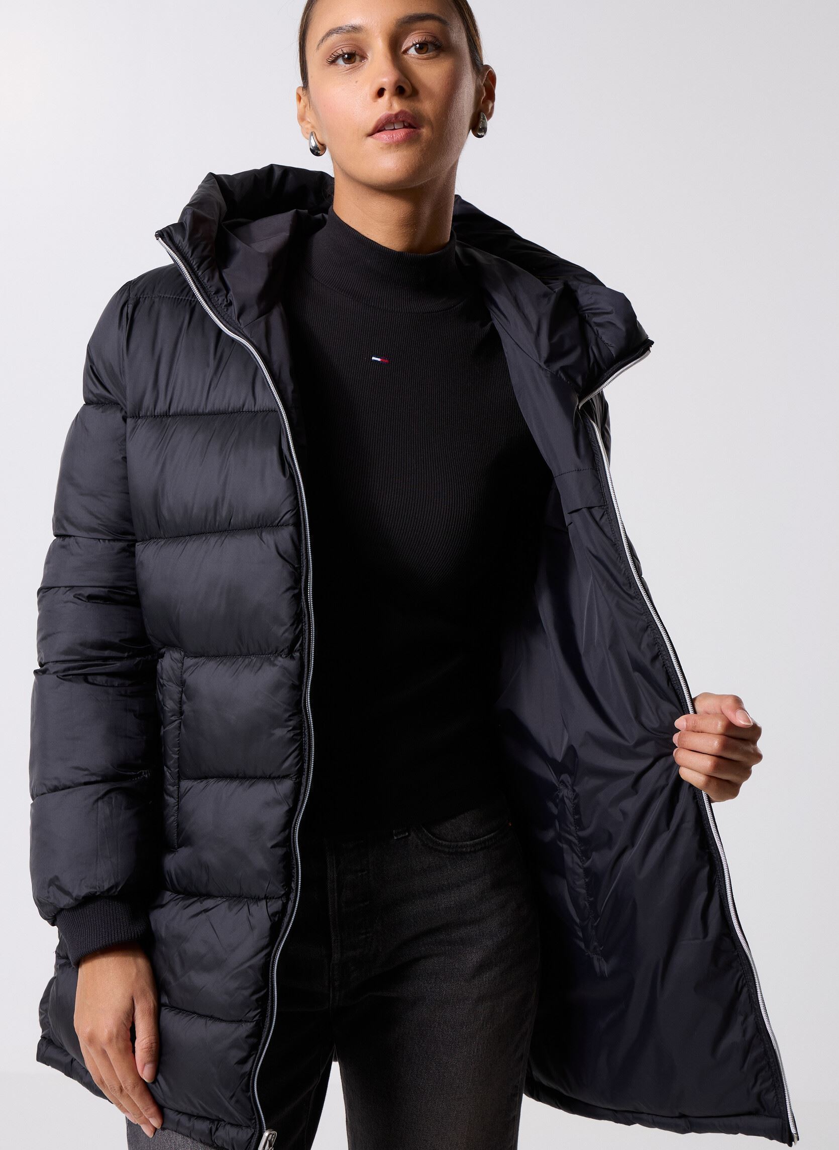 Doudounes Longue Doudoune Reversible femme noir Schott Doudounes Longue Doudoune Reversible femme noir RIVERSA2W-BLACK/BLACK