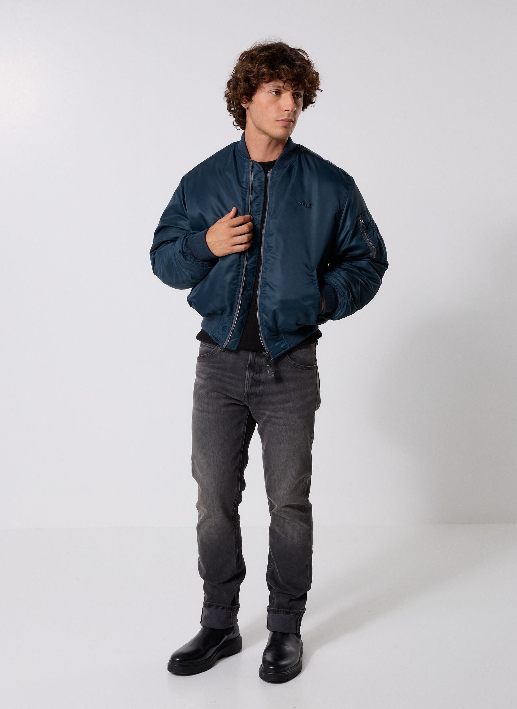 Blousons Blouson Bomber Oversize homme bleu Schott Blousons Blouson Bomber Oversize homme bleu AIRFORCE90RS-NAVY