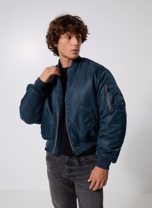 Schott Blousons Blouson Bomber Oversize homme bleu