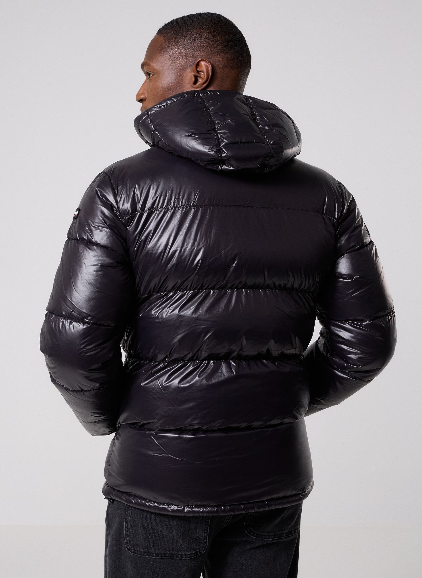 Piumini Doudoune Brillante A Capuche Schott uomo nero Schott Piumini Doudoune Brillante A Capuche Schott uomo nero BLACK