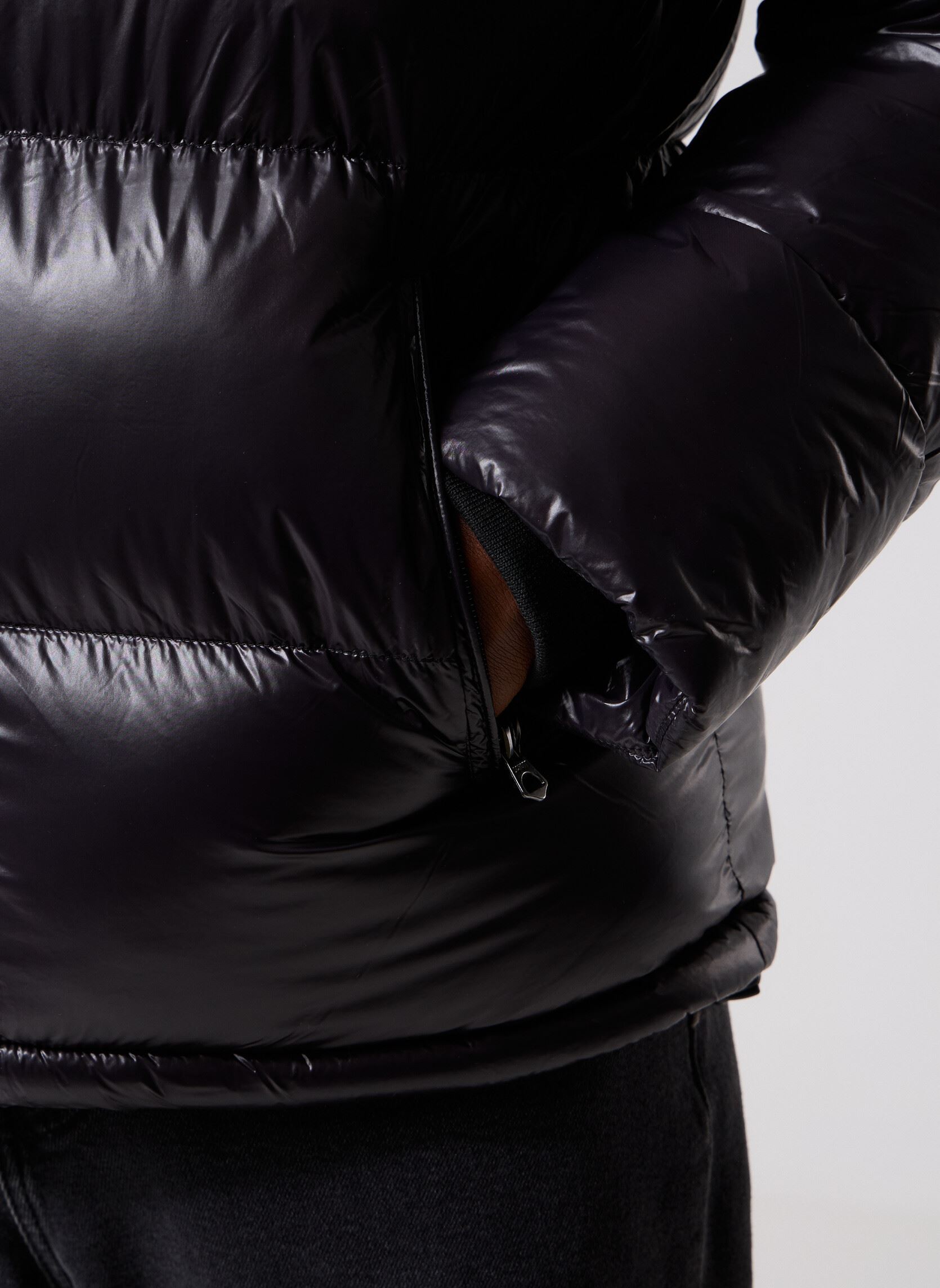 Piumini Doudoune Brillante A Capuche Schott uomo nero Schott Piumini Doudoune Brillante A Capuche Schott uomo nero BLACK