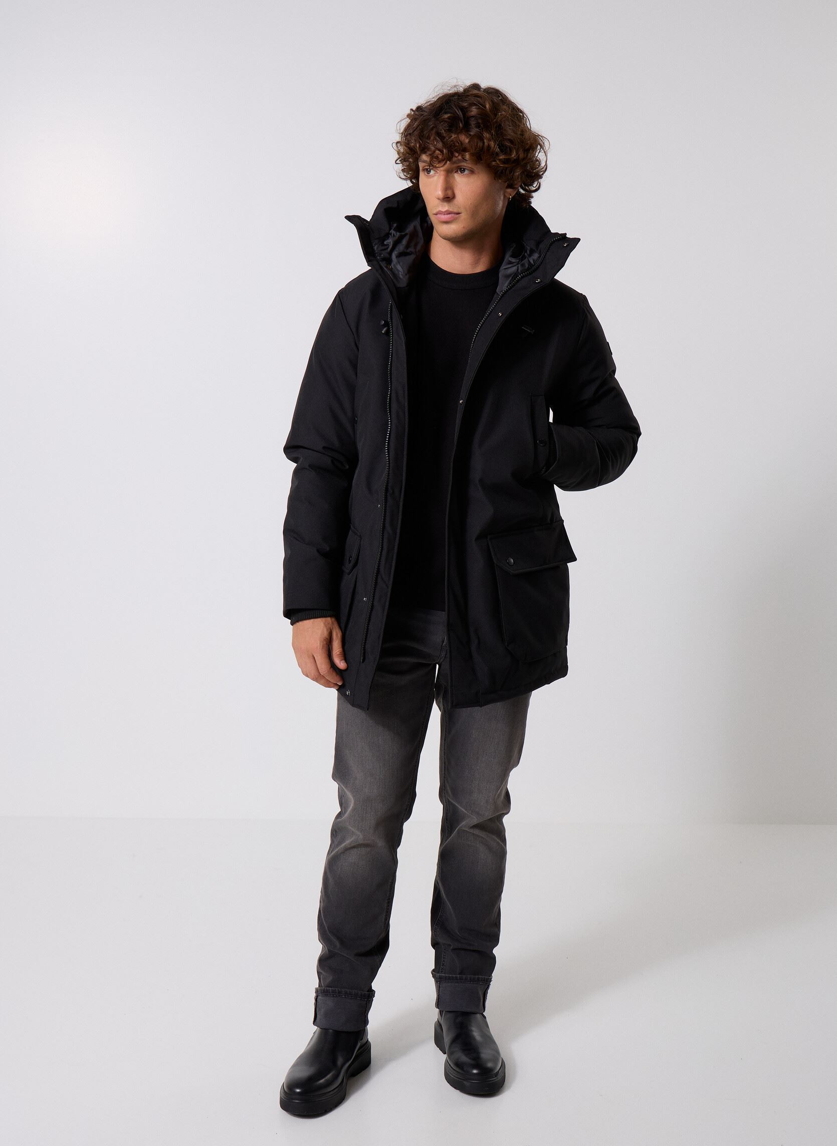 Parkas Parka A Capuche Basique Schott homme noir Schott Parkas Parka A Capuche Basique Schott homme noir BLACK