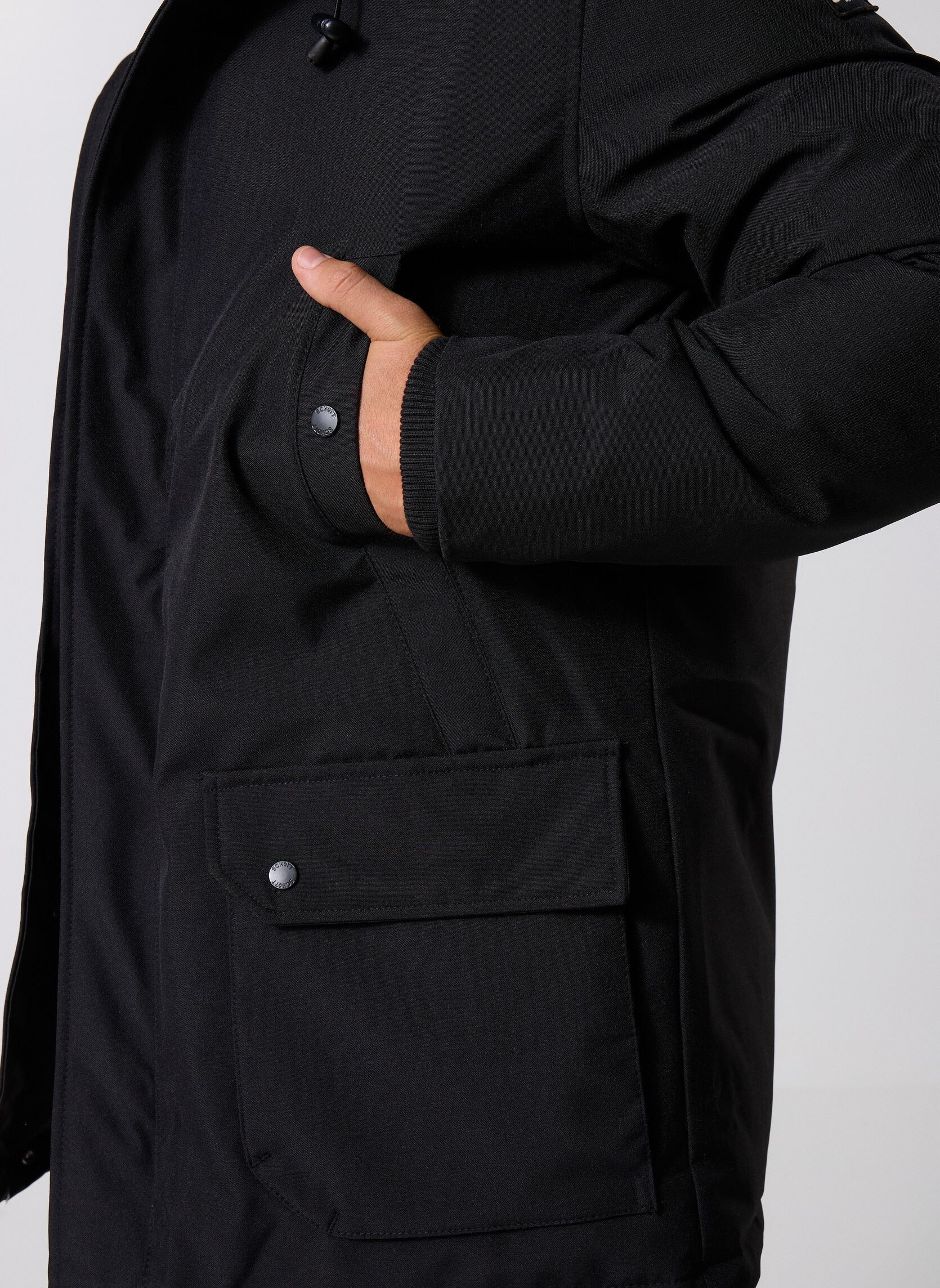 Parkas Parka A Capuche Basique Schott homme noir Schott Parkas Parka A Capuche Basique Schott homme noir BLACK