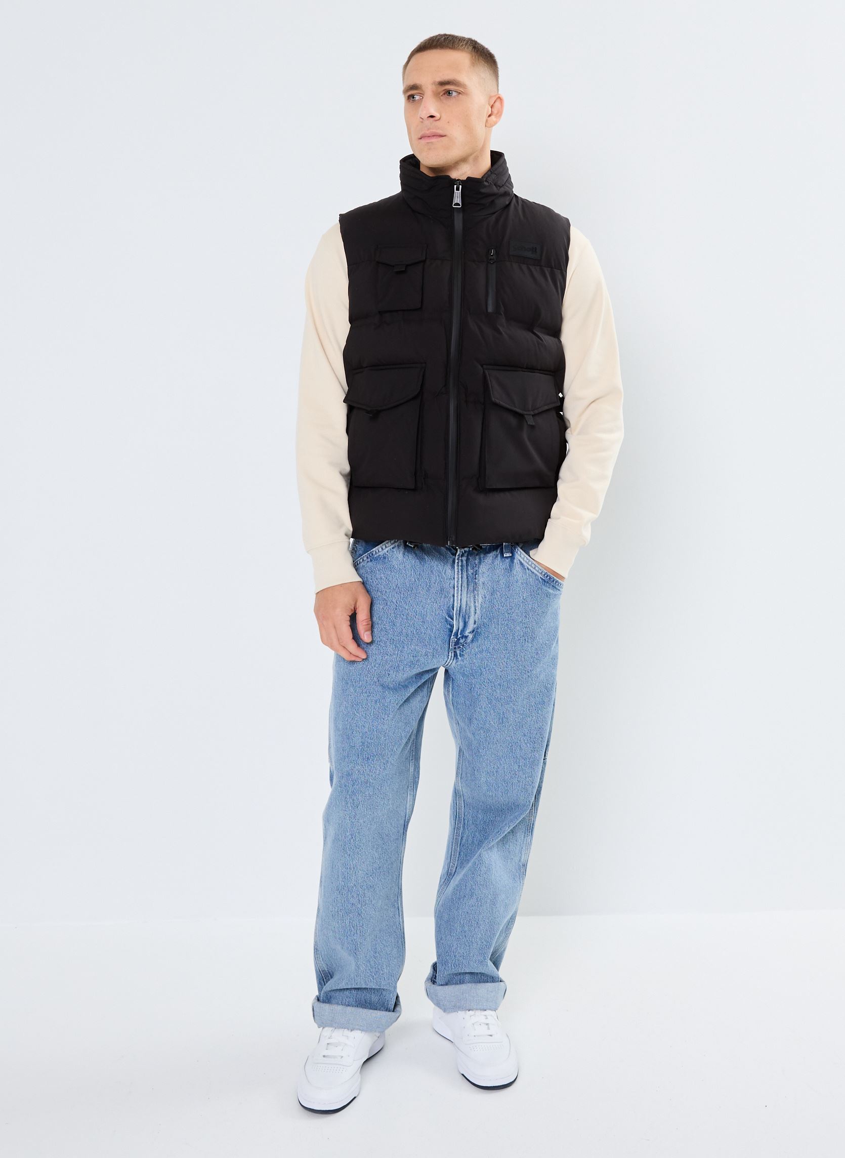 Moncler Doudoune sans manches Polyester Noir ref.47193 - Joli Closet