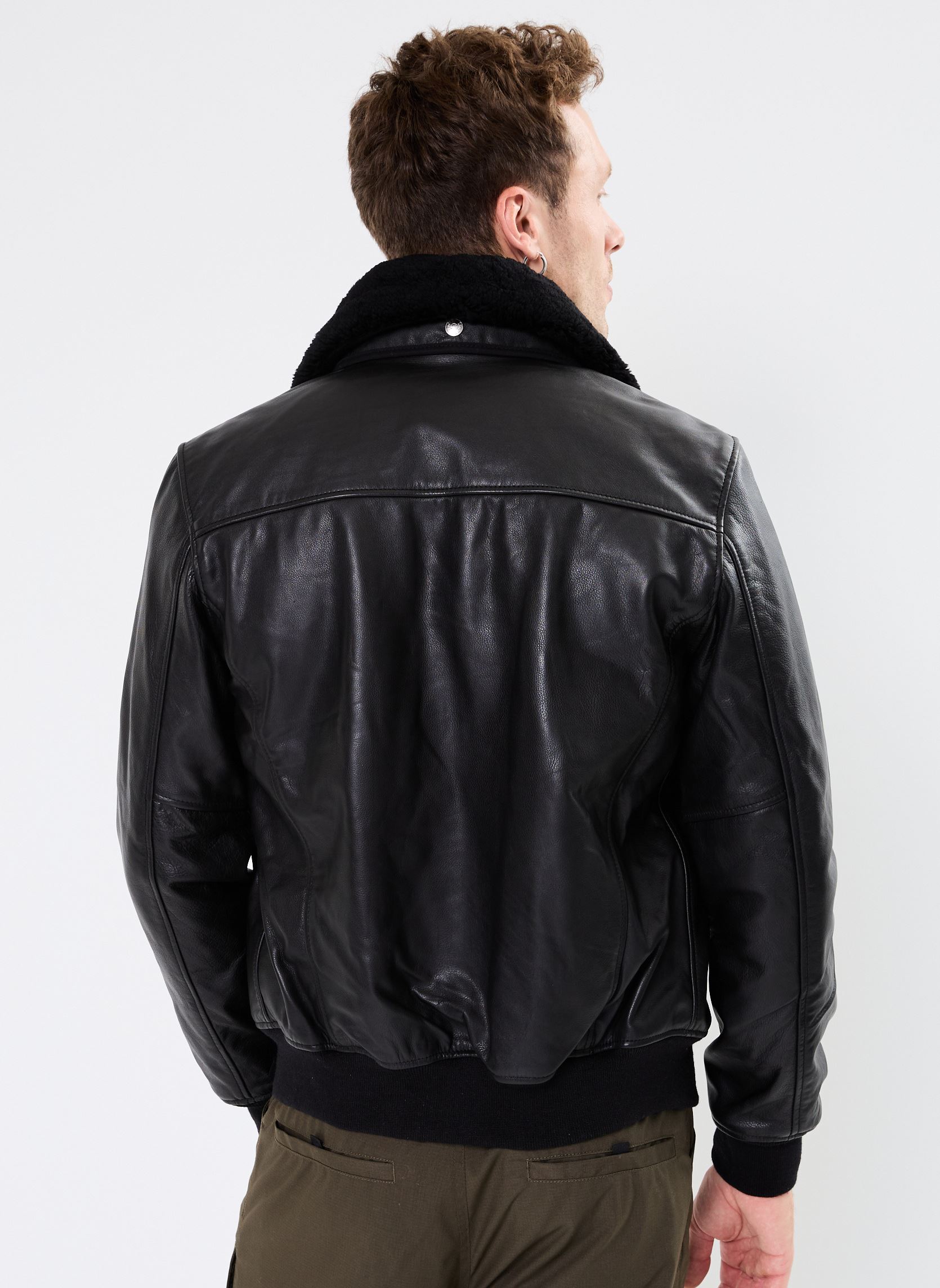 Blousons Veste Classique Col Amovible Schott homme noir Schott Blousons Veste Classique Col Amovible Schott homme noir BLACK