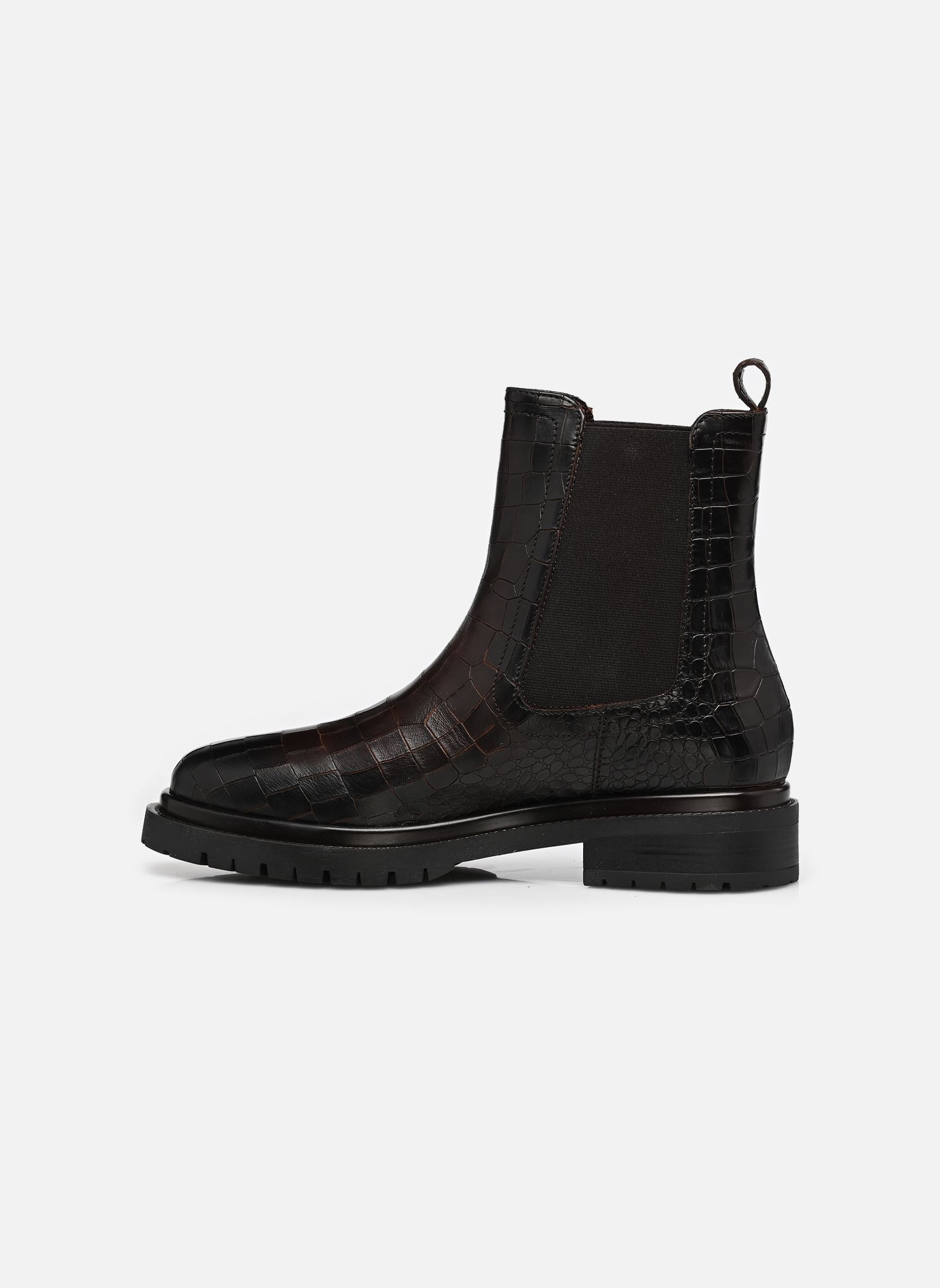 Niedrige Ankle Boots OTIS2 damen braun JB Martin Niedrige Ankle Boots OTIS2 damen braun VEAU CROCO CHOCOLAT