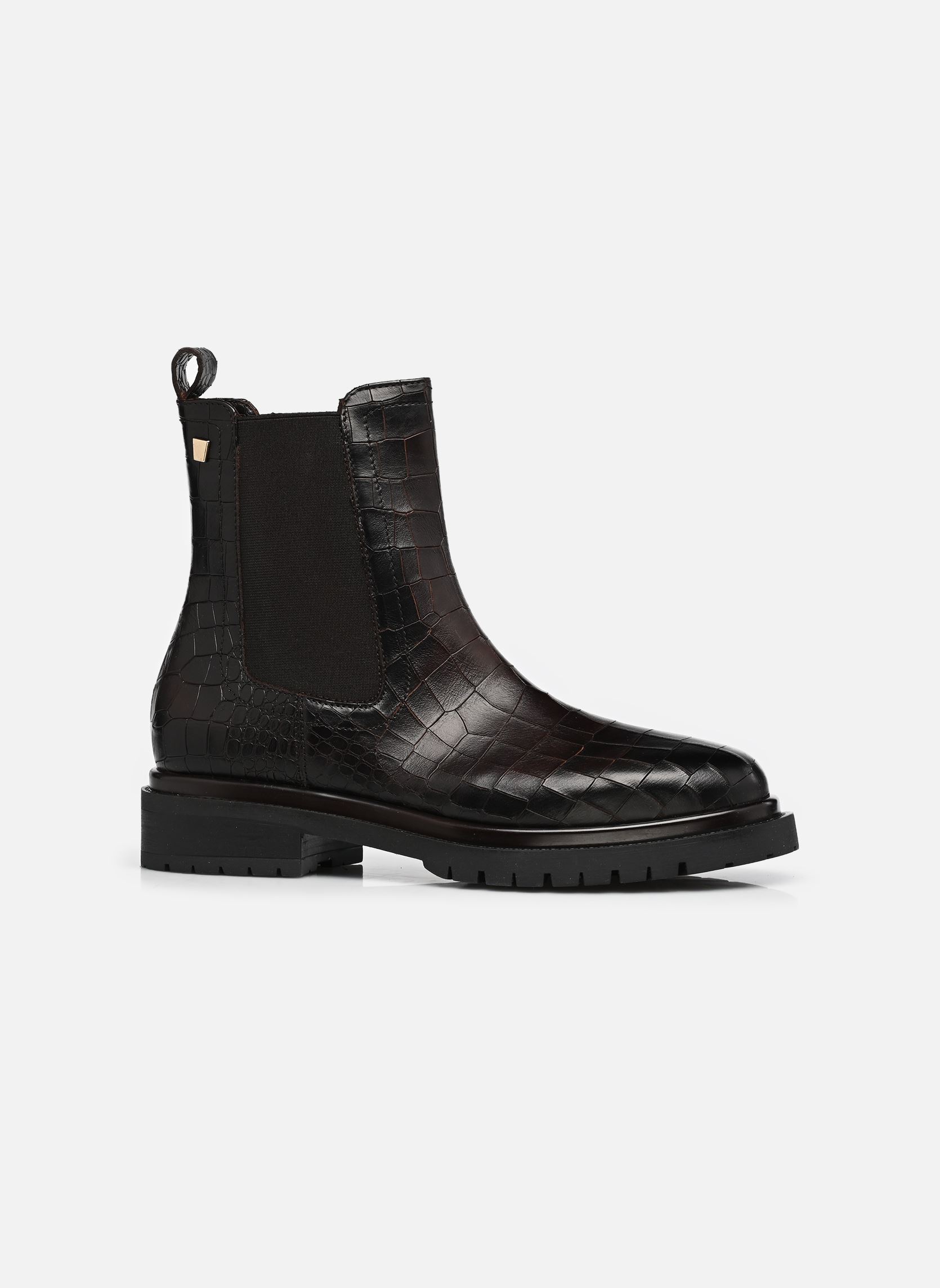 Niedrige Ankle Boots OTIS2 damen braun JB Martin Niedrige Ankle Boots OTIS2 damen braun VEAU CROCO CHOCOLAT