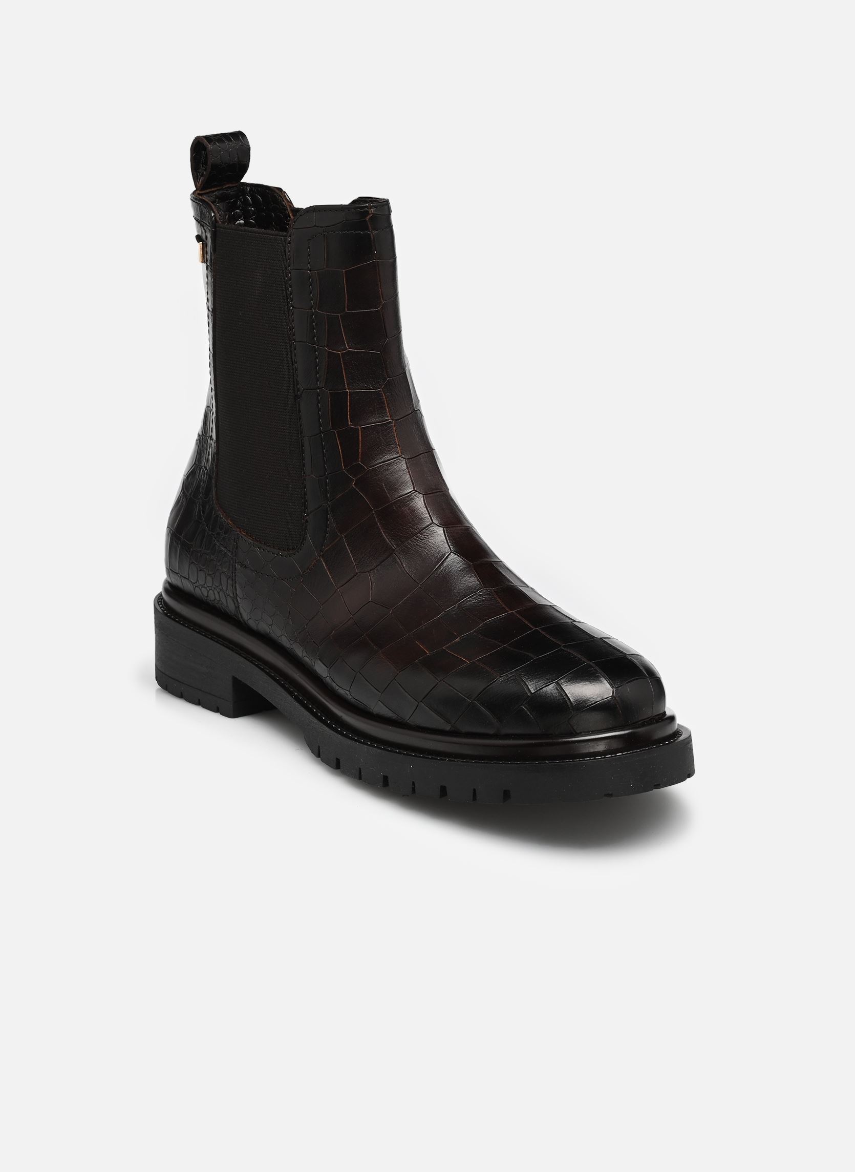 Niedrige Ankle Boots OTIS2 damen braun JB Martin Niedrige Ankle Boots OTIS2 damen braun VEAU CROCO CHOCOLAT