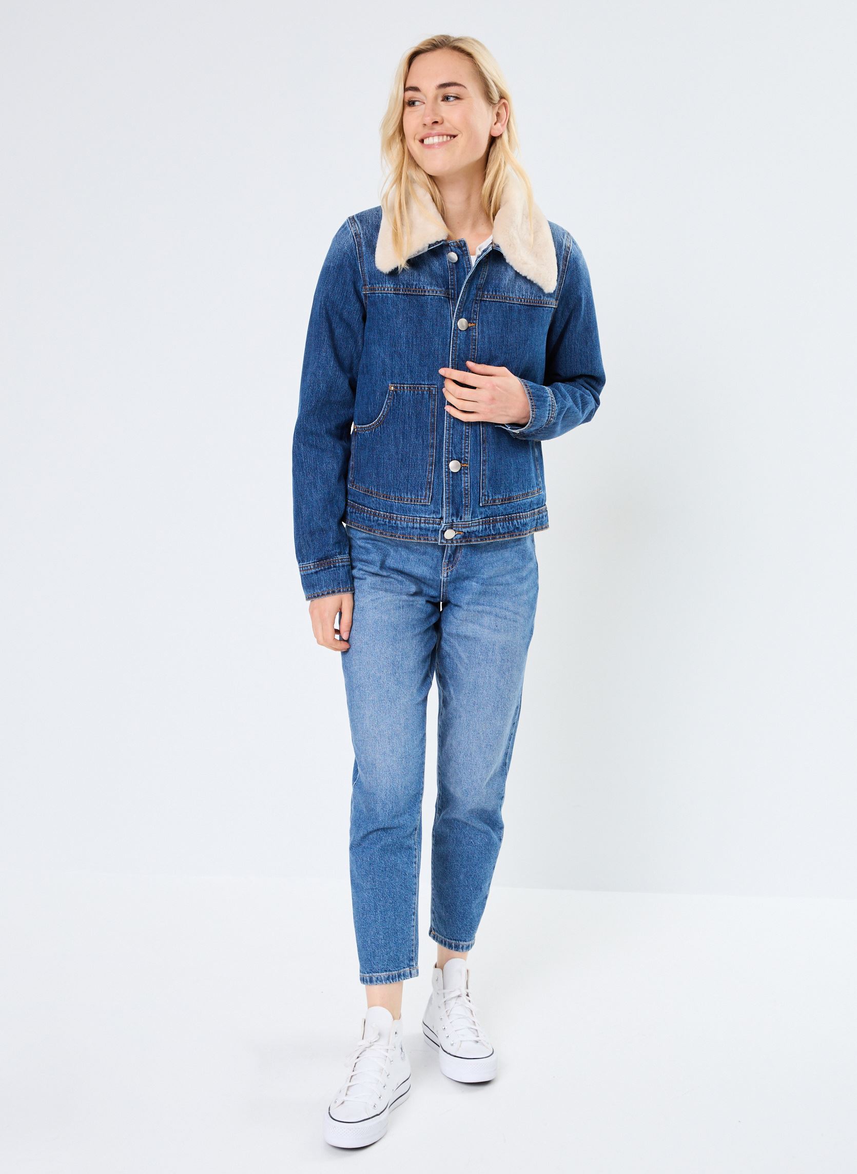 Giacche in jeans ELEONOR donna blu Suncoo Giacche in jeans ELEONOR donna blu Bleu Jeans