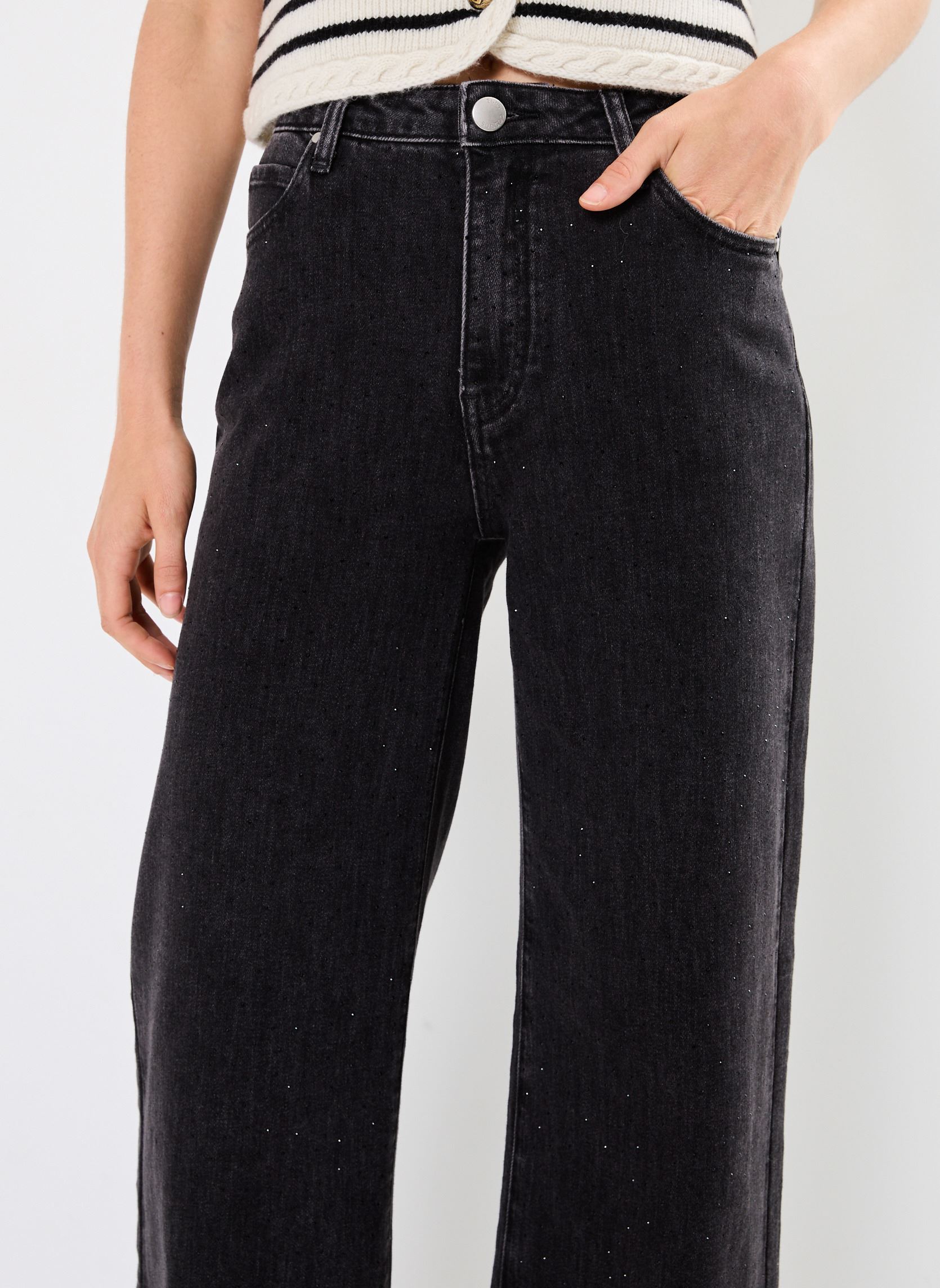 Wijde jeans / Flared Jeans RITUAL dames grijs Suncoo Wijde jeans / Flared Jeans RITUAL dames grijs Carbone