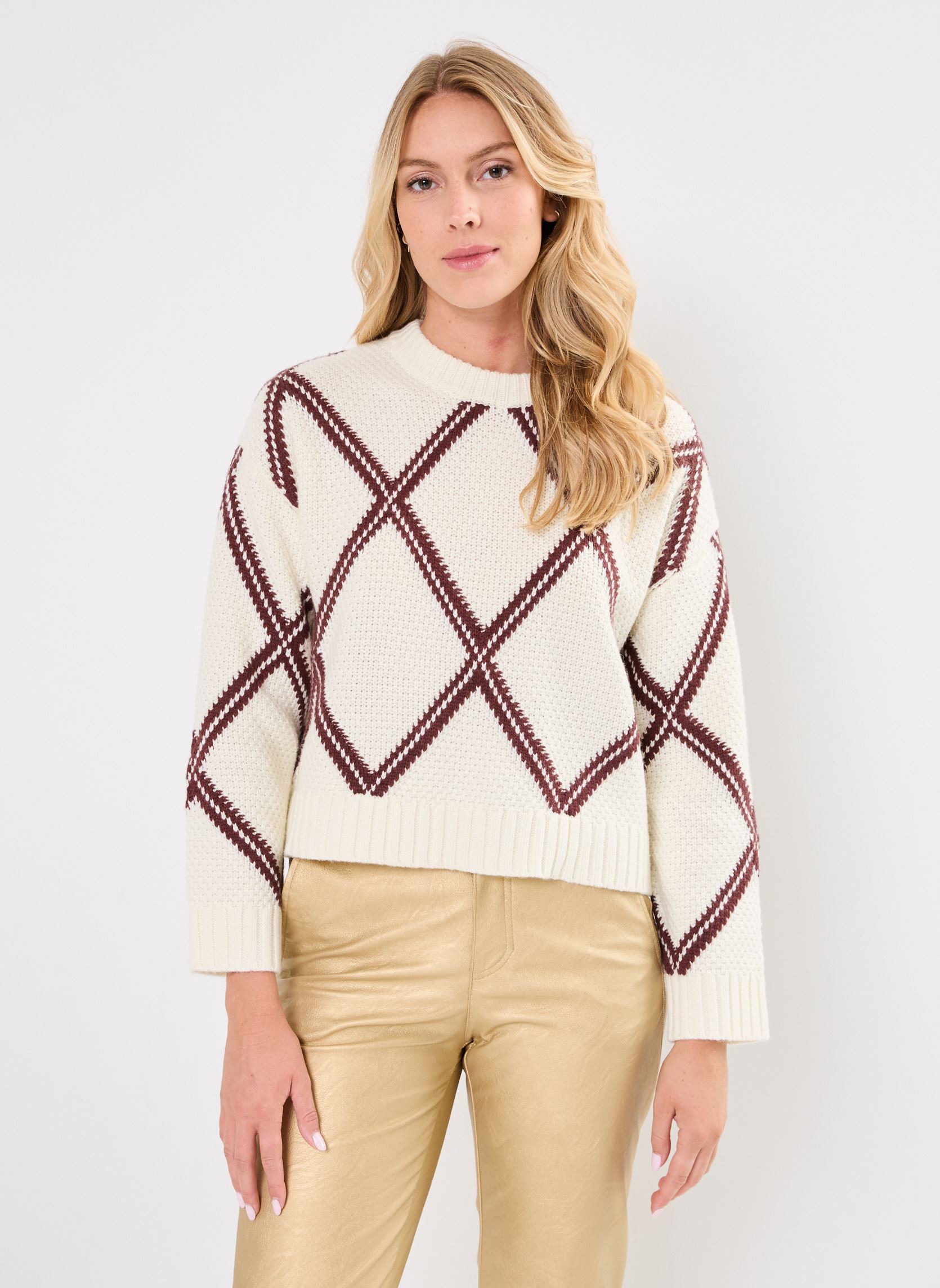 Pullover PRECHA damen weiß Suncoo Pullover PRECHA damen weiß Blanc Casse