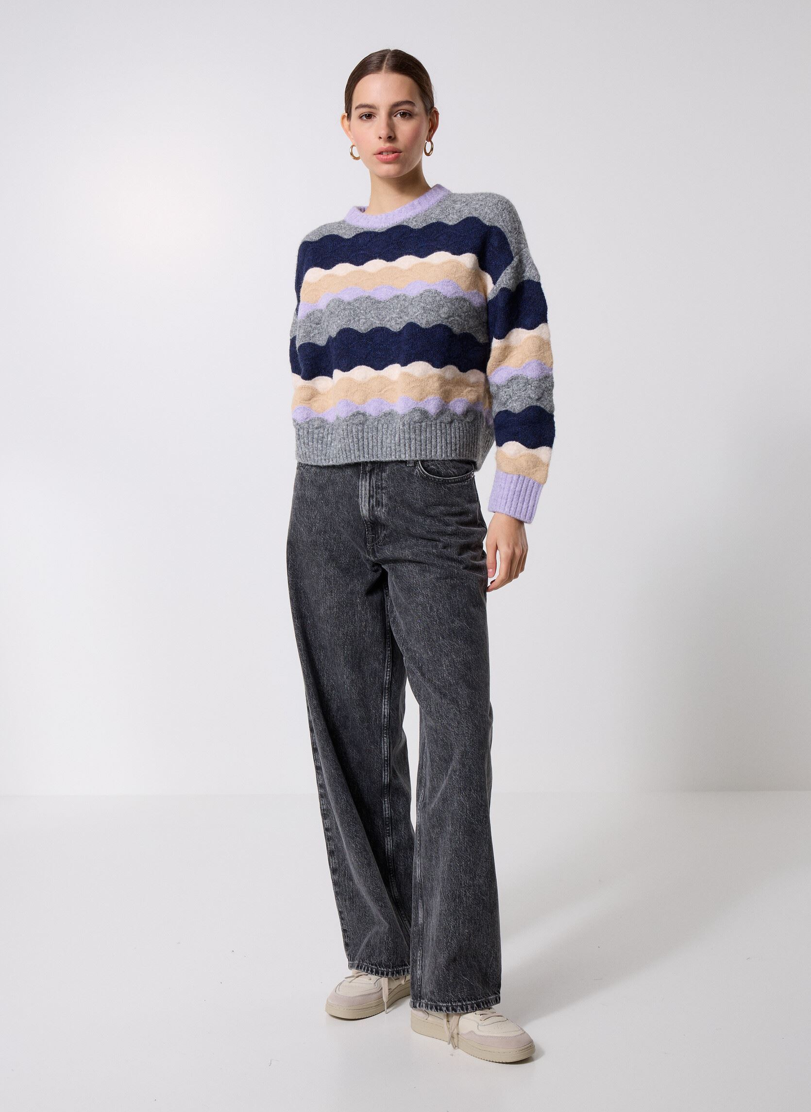 Truien PANAYO dames meerkleurig Suncoo Truien PANAYO dames meerkleurig Gris Chine