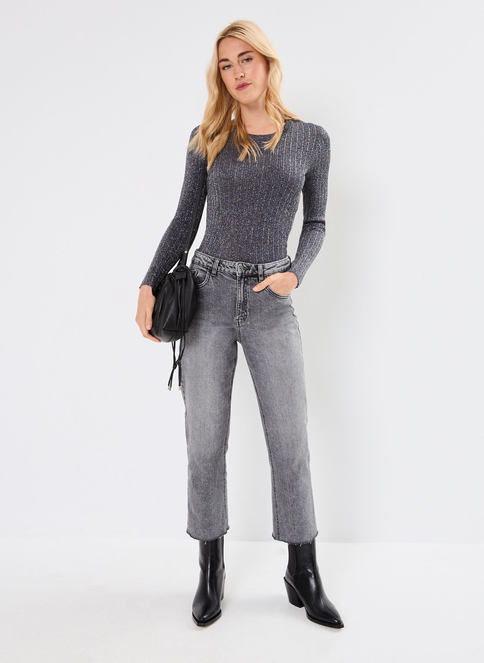 Blouses manches longues PRAVEG femme gris Suncoo Blouses manches longues PRAVEG femme gris CARBONE