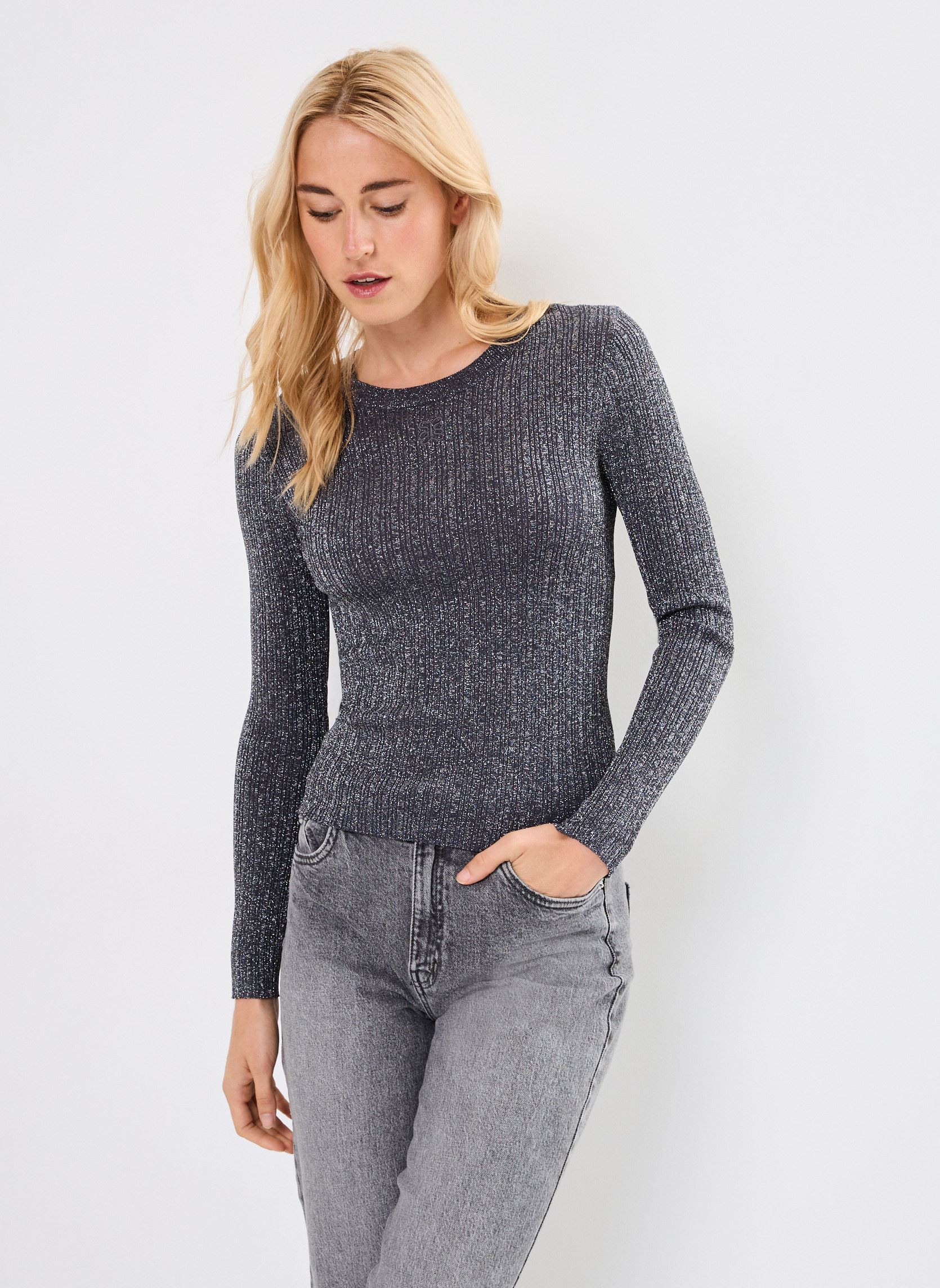 Blouses manches longues PRAVEG femme gris Suncoo Blouses manches longues PRAVEG femme gris CARBONE