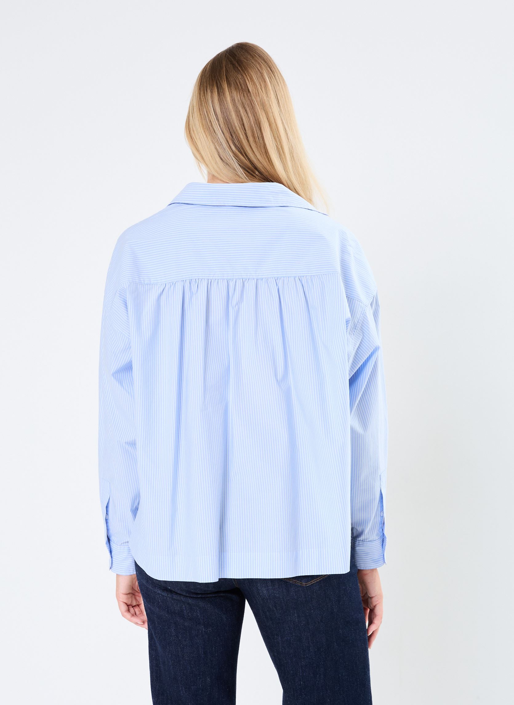 Camicie a maniche lunghe Chemise Rayures donna blu Replay Camicie a maniche lunghe Chemise Rayures donna blu WHITE/BLUE