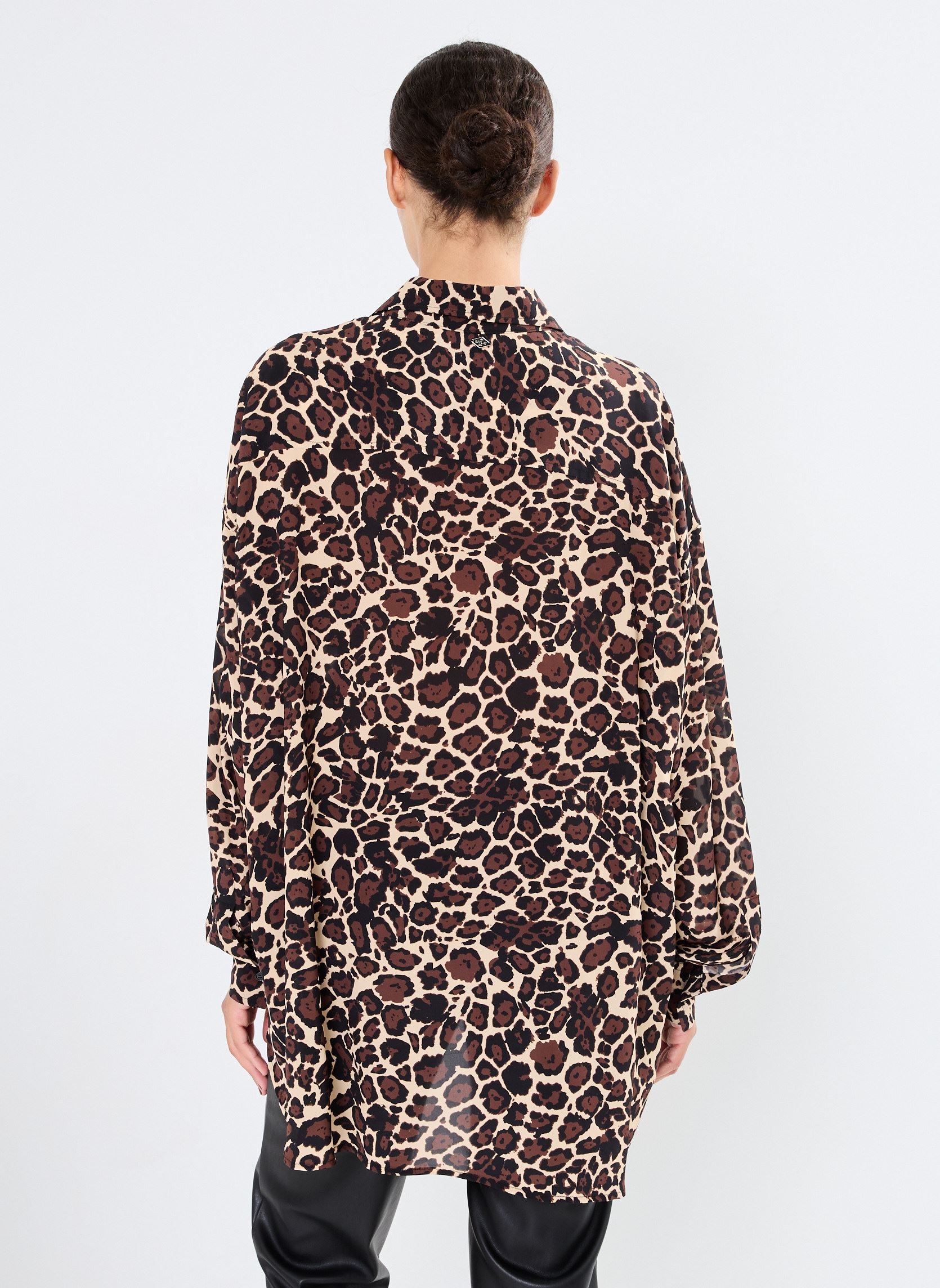 Chemises manches longues Chemise Oversize Leopard femme multicolore Replay Chemises manches longues Chemise Oversize Leopard femme multicolore BROWN/BLACK/SAND
