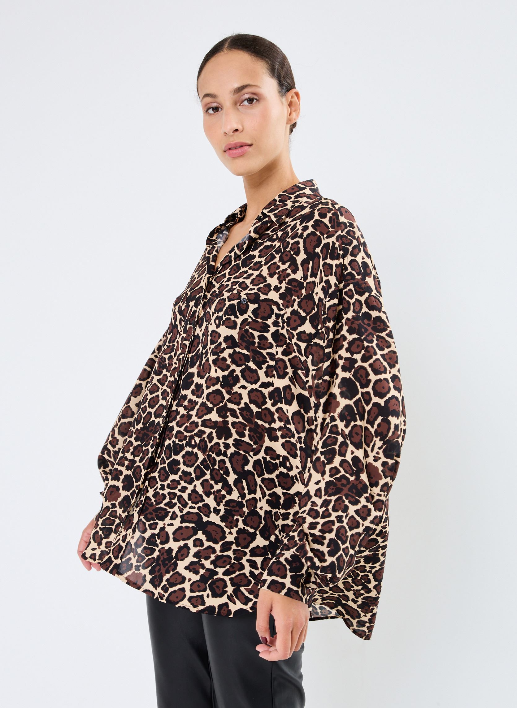 Vêtements Replay Chemise Oversize Leopard pour Accessoires