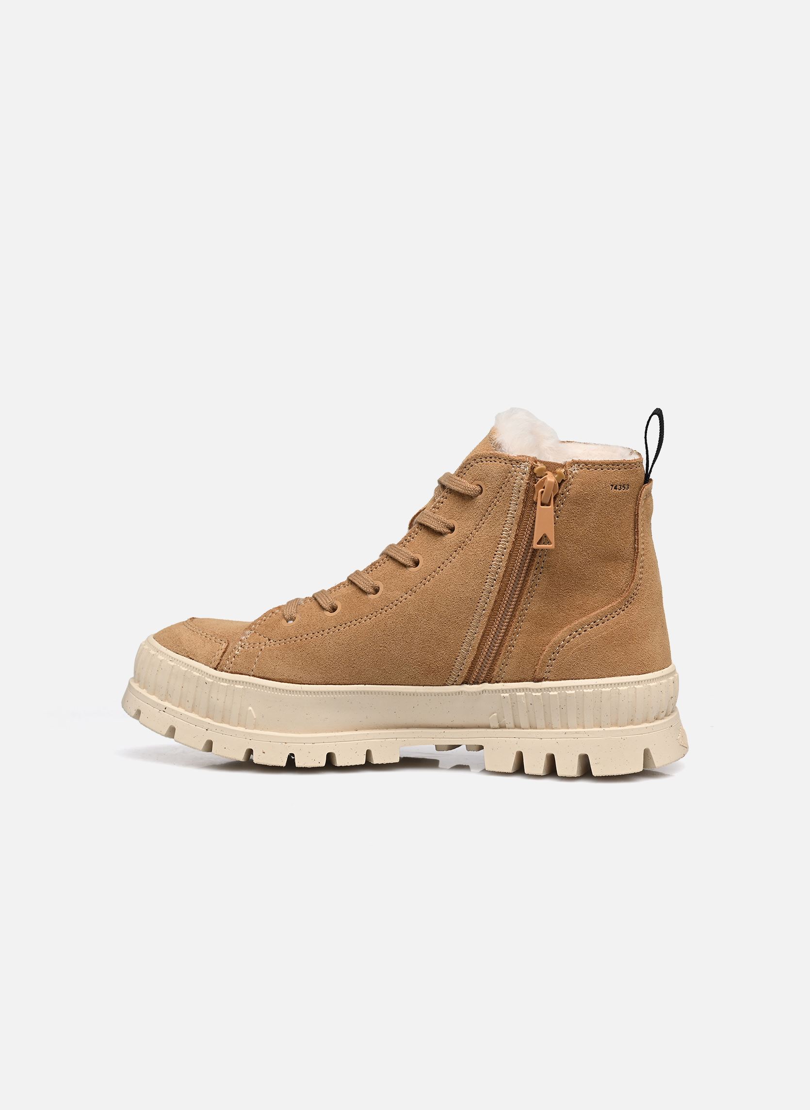 Gefütterte Stiefeletten PALLASHOCK ZIP WARM damen braun Palladium Gefütterte Stiefeletten PALLASHOCK ZIP WARM damen braun DEAR BROWN