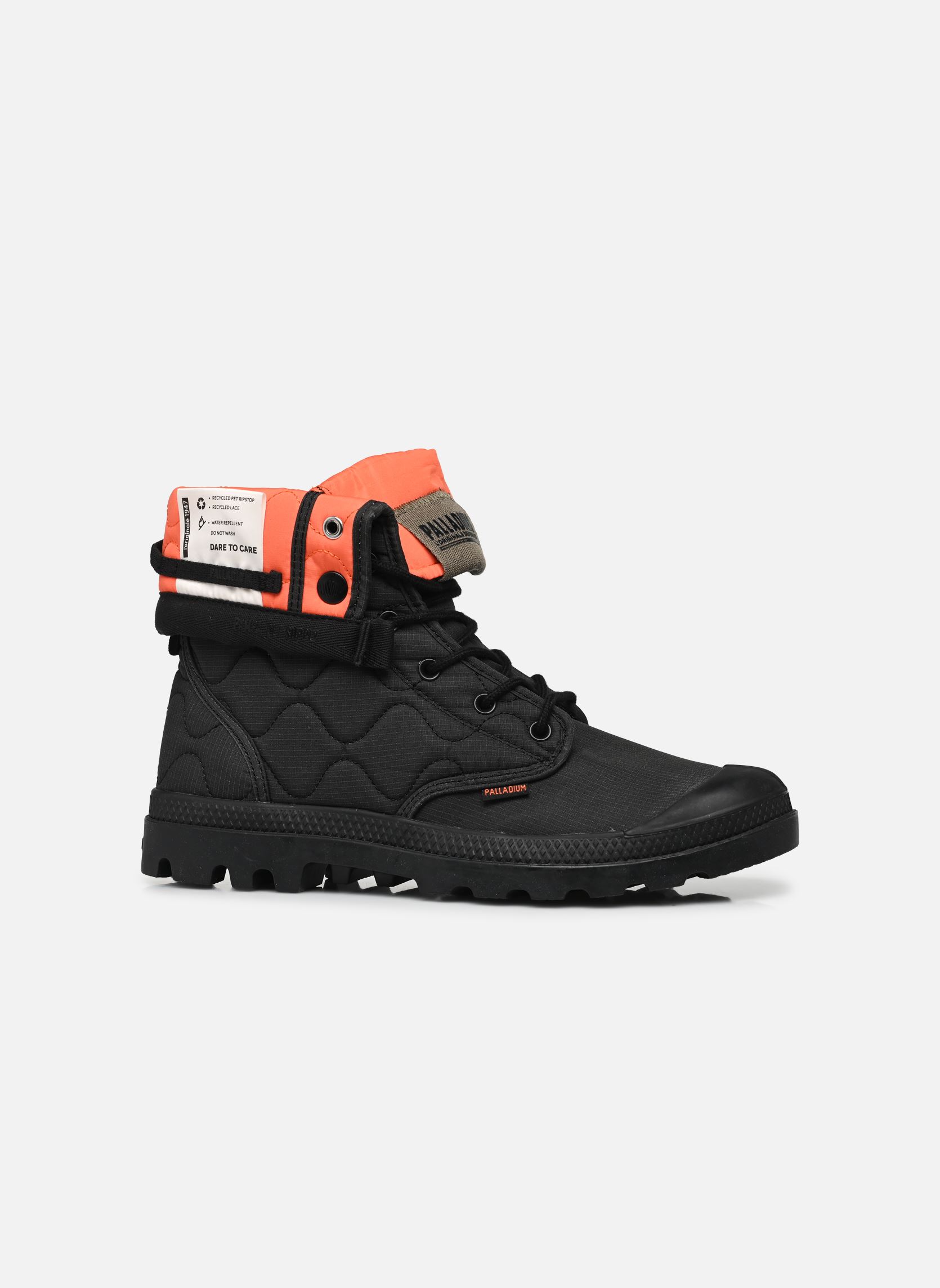 Geschnürte Stiefeletten BAGGY RE-QUILTED herren schwarz Palladium Geschnürte Stiefeletten BAGGY RE-QUILTED herren schwarz BLACK