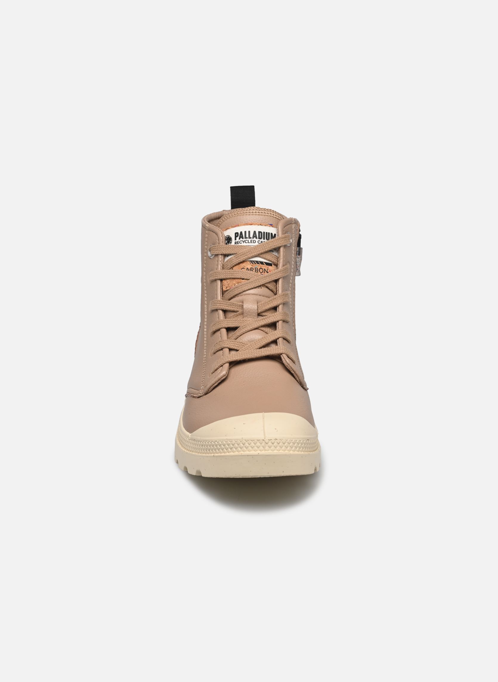 Veterlaarsjes PAMPA HI RE-VEGN LTH dames beige Palladium Veterlaarsjes PAMPA HI RE-VEGN LTH dames beige TAN