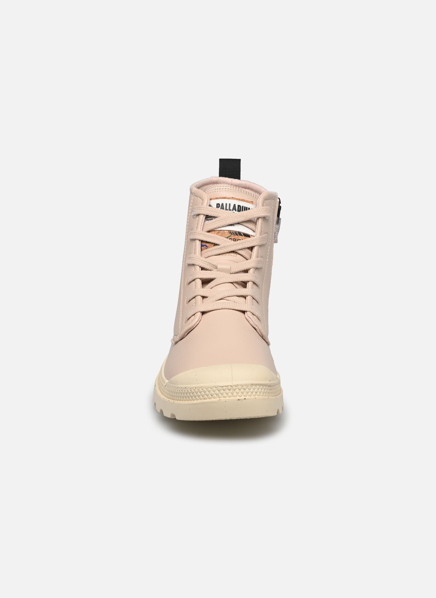 Bottines à lacets PAMPA HI RE-VEGN LTH femme rose Palladium Bottines à lacets PAMPA HI RE-VEGN LTH femme rose LIGHT PINK