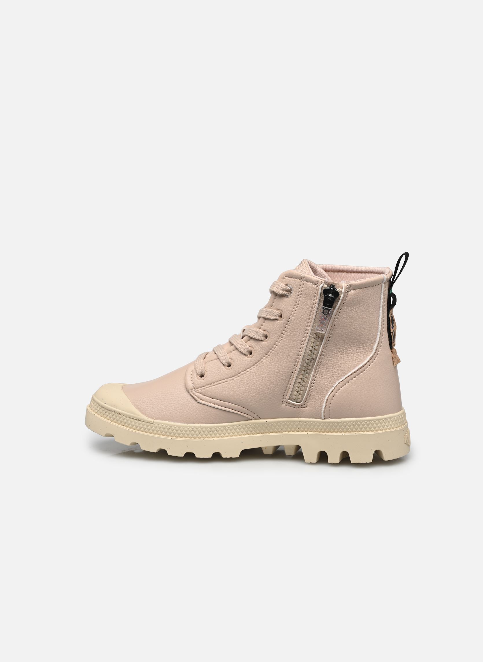 Bottines à lacets PAMPA HI RE-VEGN LTH femme rose Palladium Bottines à lacets PAMPA HI RE-VEGN LTH femme rose LIGHT PINK