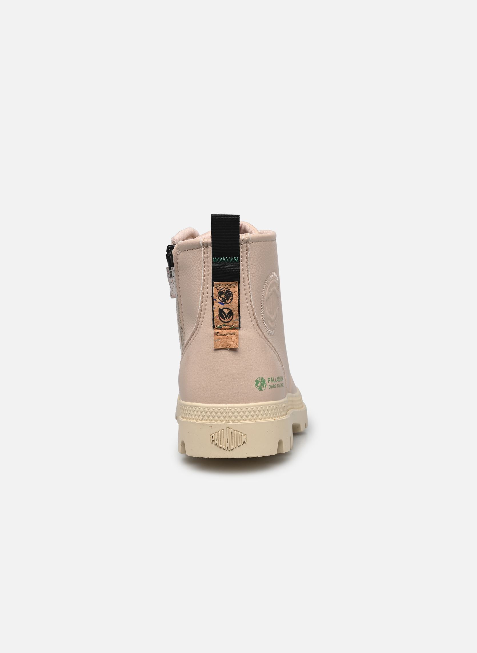 Bottines à lacets PAMPA HI RE-VEGN LTH femme rose Palladium Bottines à lacets PAMPA HI RE-VEGN LTH femme rose LIGHT PINK