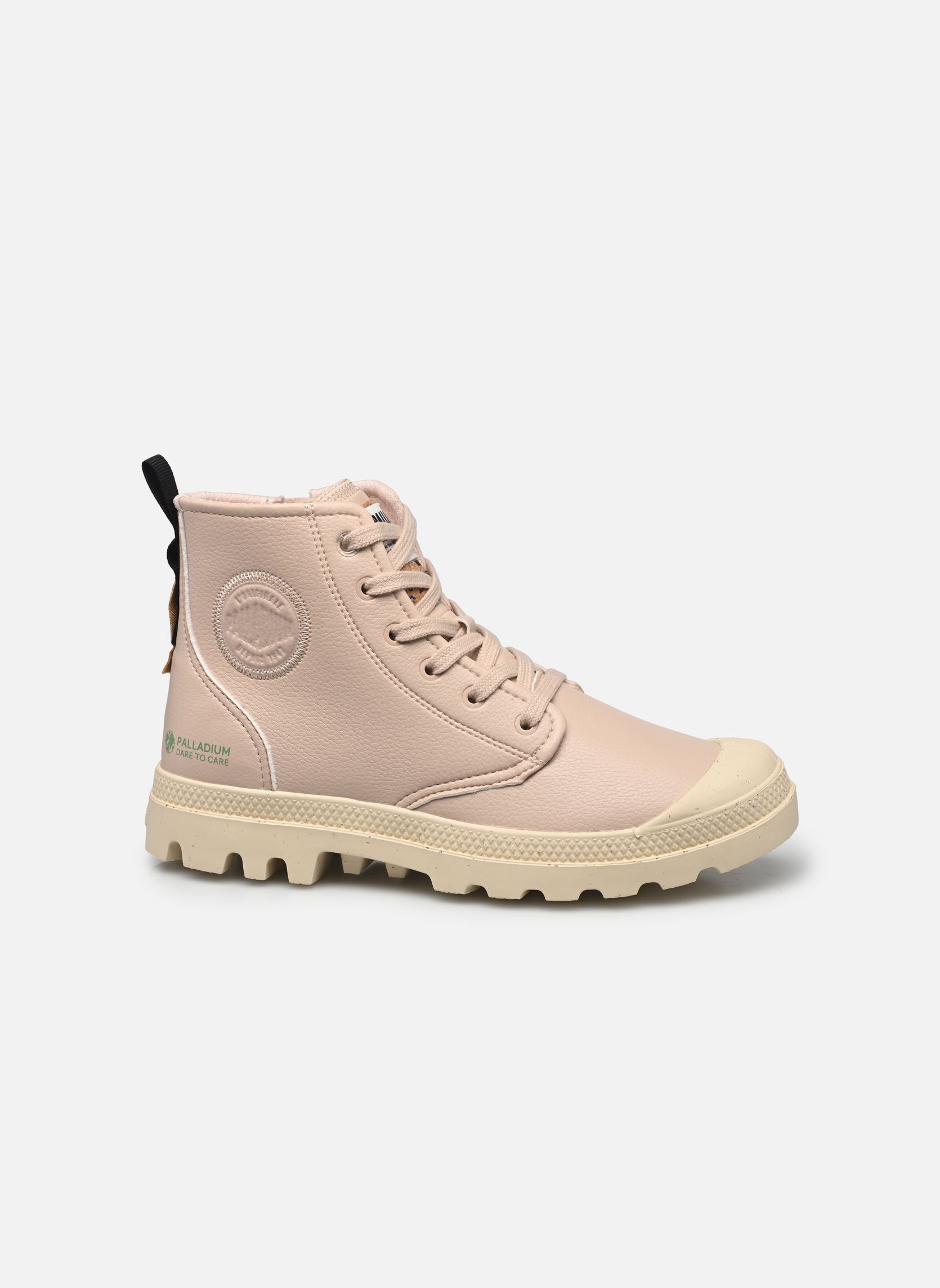 Bottines à lacets PAMPA HI RE-VEGN LTH femme rose Palladium Bottines à lacets PAMPA HI RE-VEGN LTH femme rose LIGHT PINK