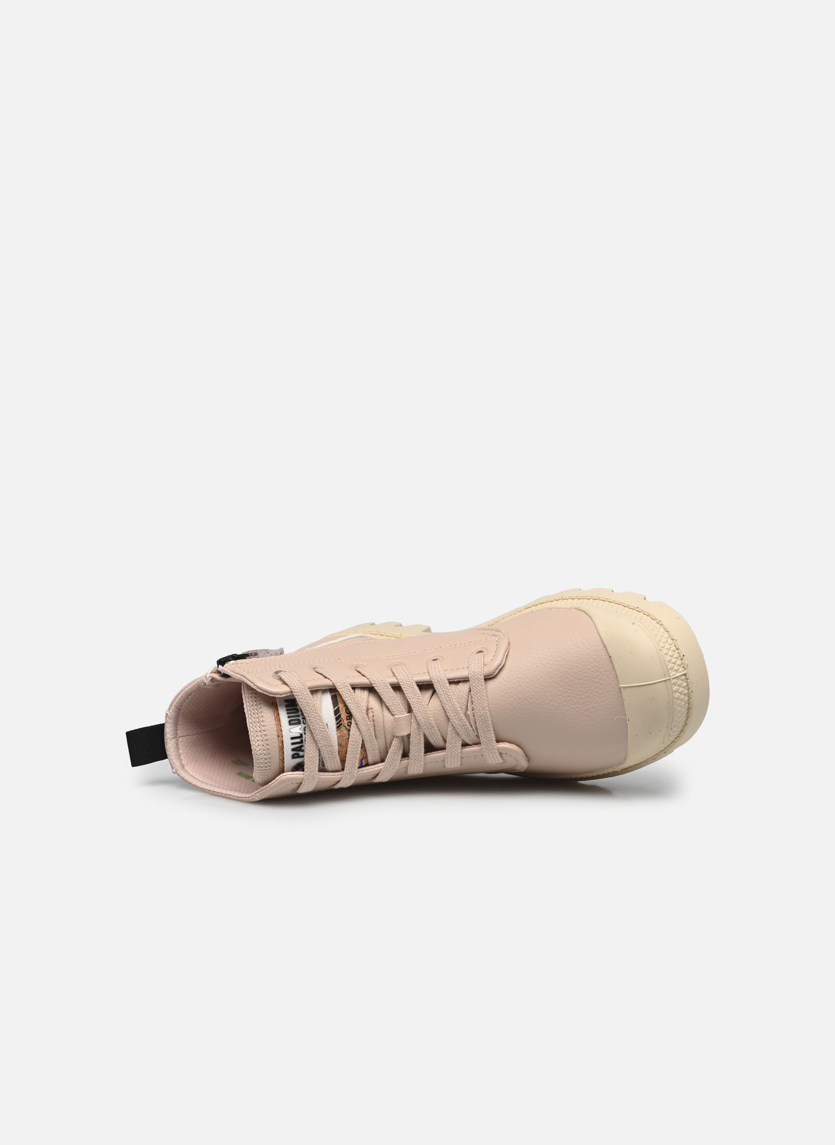 Bottines à lacets PAMPA HI RE-VEGN LTH femme rose Palladium Bottines à lacets PAMPA HI RE-VEGN LTH femme rose LIGHT PINK