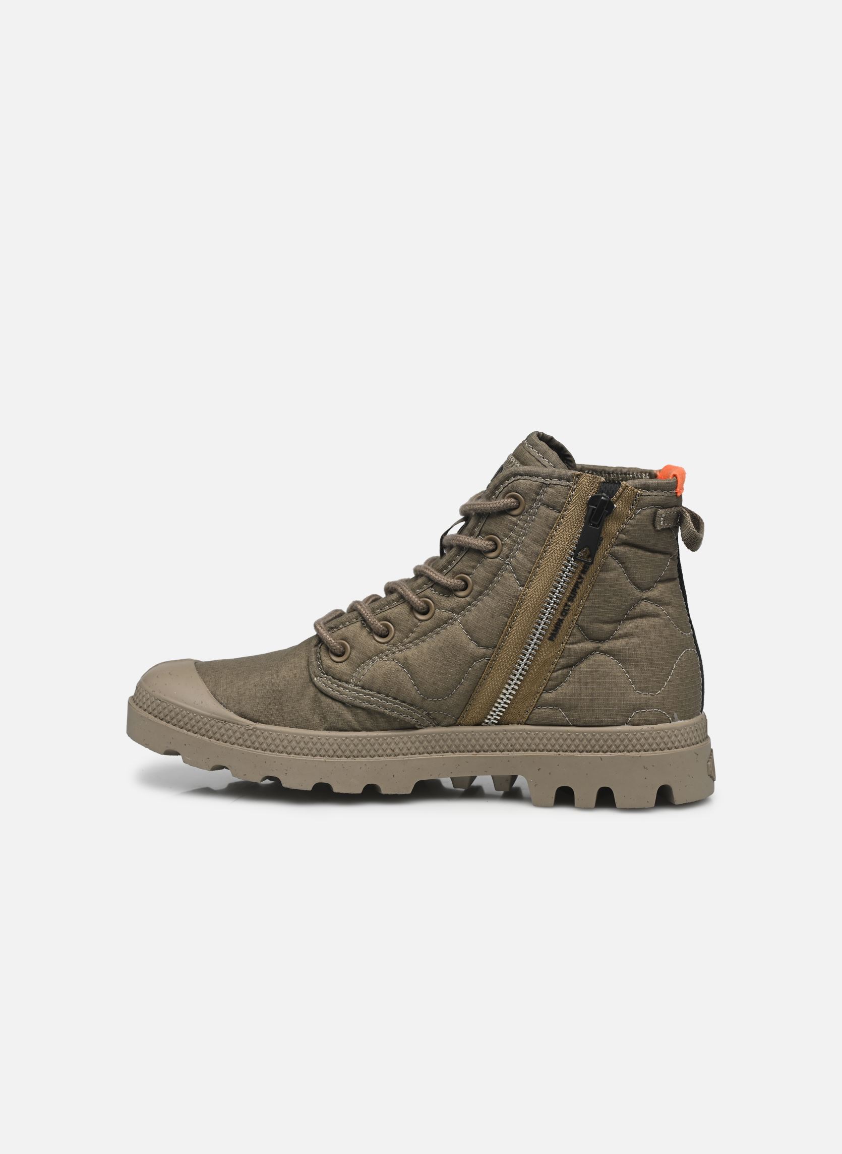 Bottines à lacets PAMPA RE-QUILTED femme vert Palladium Bottines à lacets PAMPA RE-QUILTED femme vert MILITARY OLIVE