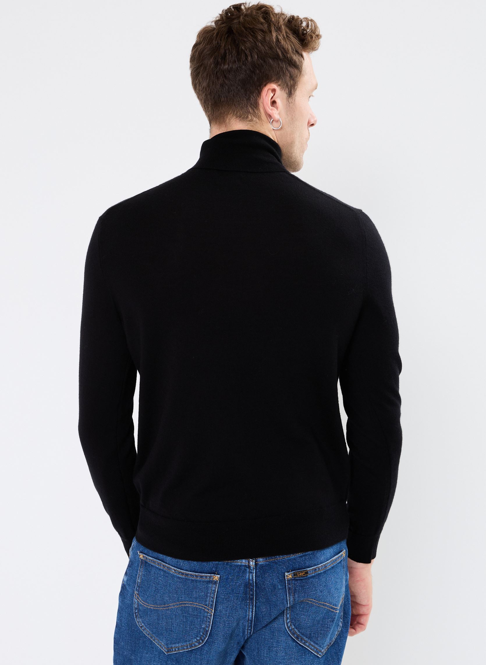Pulls Pull à col roulé en laine lavable 710946 homme noir Polo Ralph Lauren Pulls Pull à col roulé en laine lavable 710946 homme noir POLO BLACK