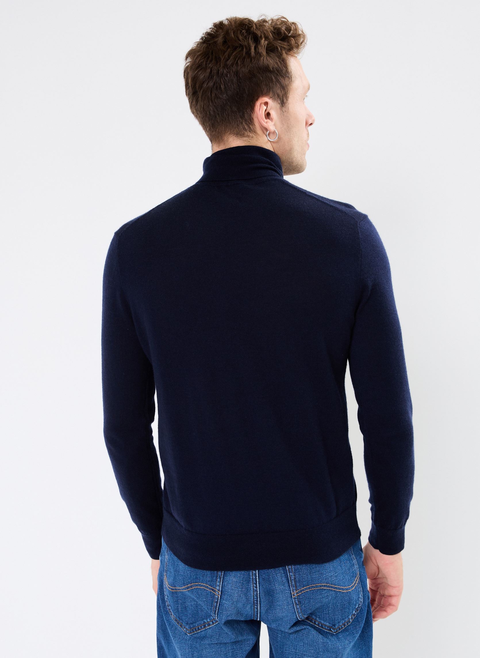 Truien Pull à col roulé en laine lavable 710946 heren blauw Polo Ralph Lauren Truien Pull à col roulé en laine lavable 710946 heren blauw HUNTER NAVY