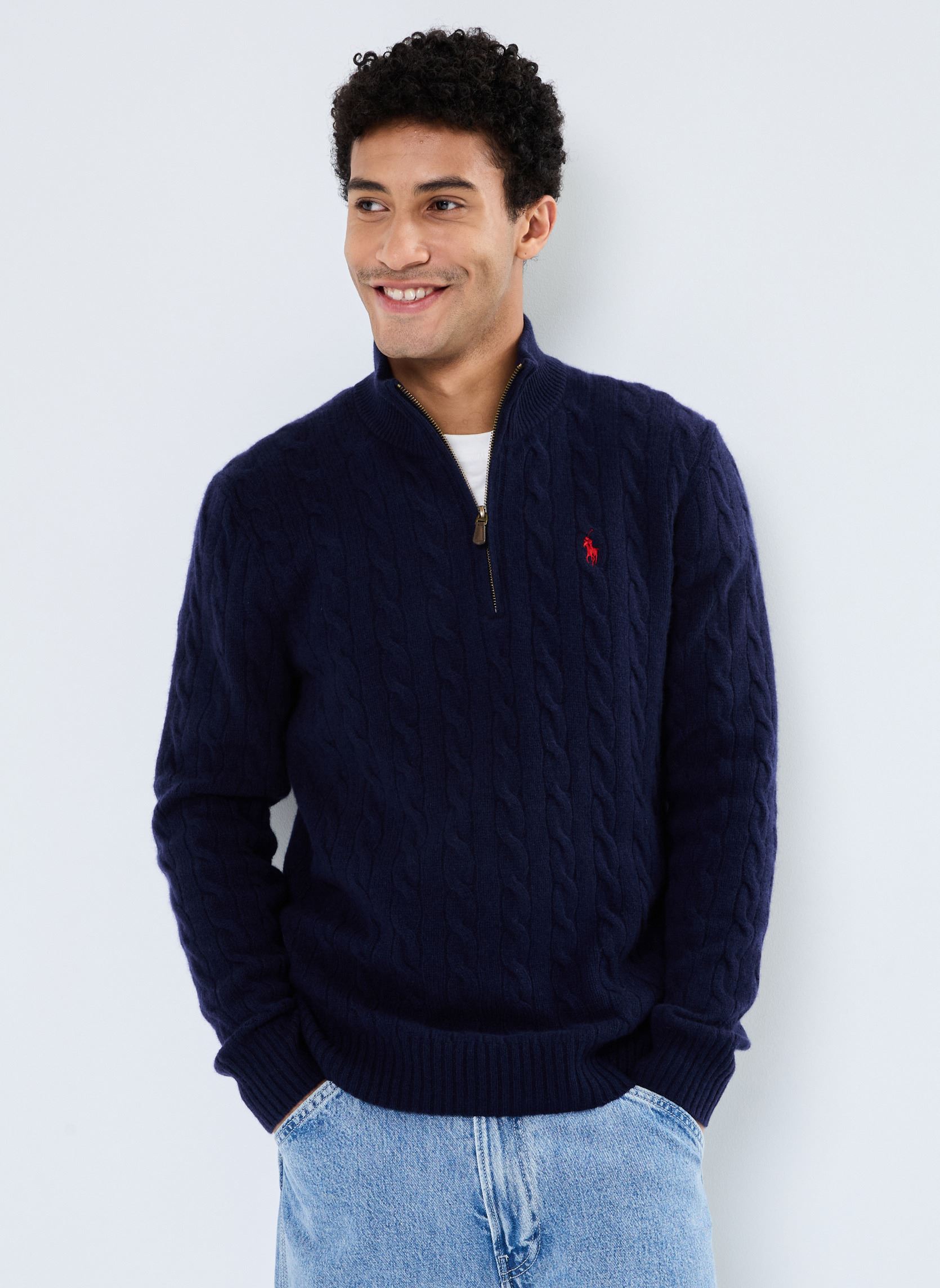 Vêtements Polo Ralph Lauren Pull Torsadé En Laine Et Cachemire 710876766 pour Accessoires