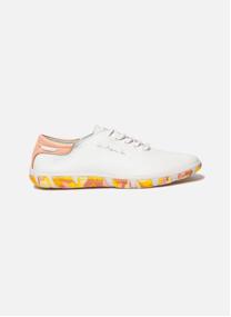 Baskets basses Baskets cuir JAZARU NOIR / BLANC femme blanc