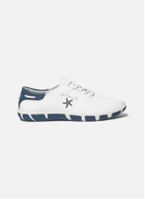 Baskets basses Baskets cuir JAZARU NOIR / BLANC femme blanc