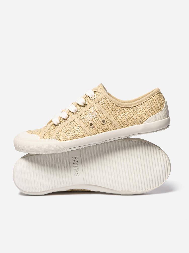 Baskets basses Tennis toile OPIACE LEOPARD BEIGE femme beige TBS Baskets basses Tennis toile OPIACE LEOPARD BEIGE femme beige Beige