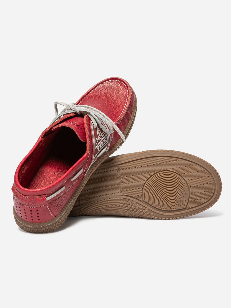 Chaussures bateaux Chaussures bateau GLOBEK BEIGE / MIMOSA homme rouge TBS Chaussures bateaux Chaussures bateau GLOBEK BEIGE / MIMOSA homme rouge Rouge