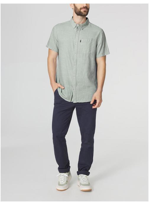 TBS Chemises Chemise manches courtes CALELCHA ALOE homme vert