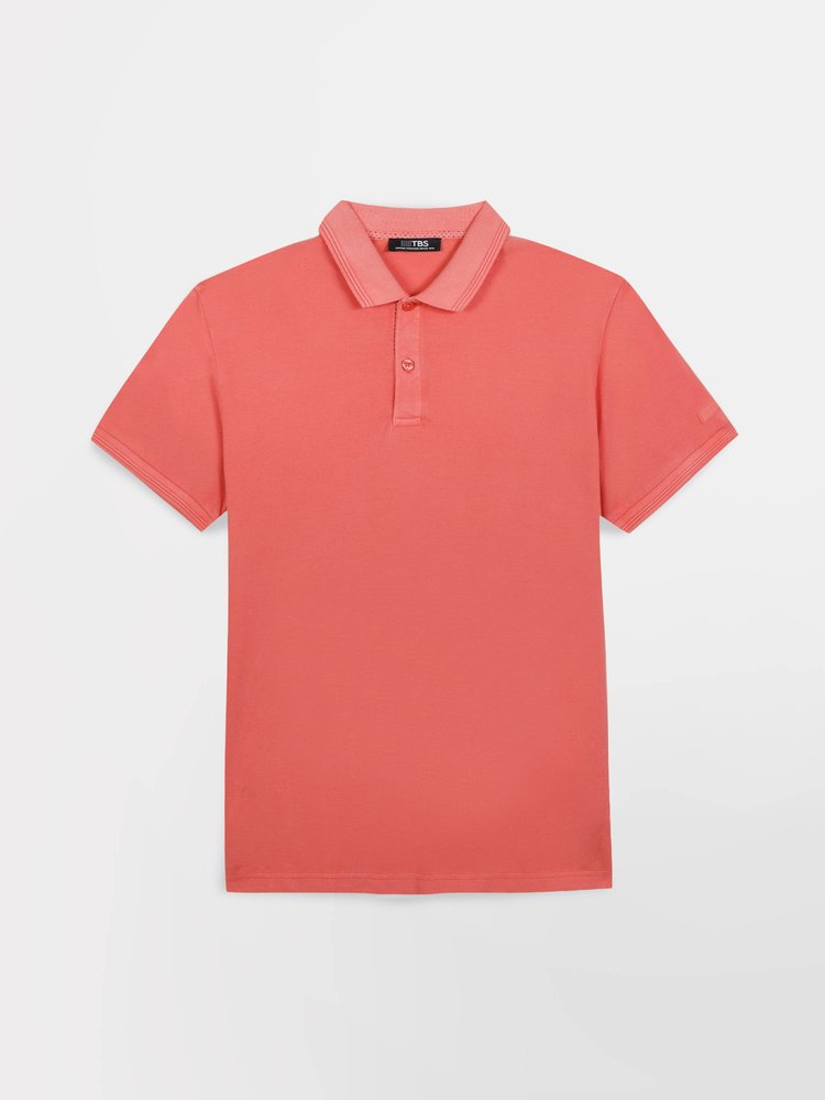 Polos Polo manches courtes JAIROPOL CEDRAT homme rose TBS Polos Polo manches courtes JAIROPOL CEDRAT homme rose Rose saumon