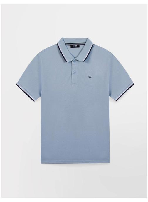 TBS Polos Polo manches courtes YVANEPOL OXYGENE homme bleu