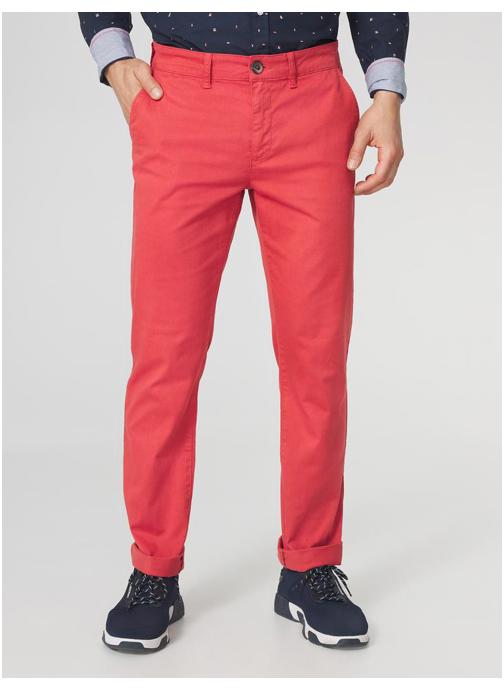 TBS Pantalons droits Pantalon chino ARTURFAN OXYGENE homme rouge