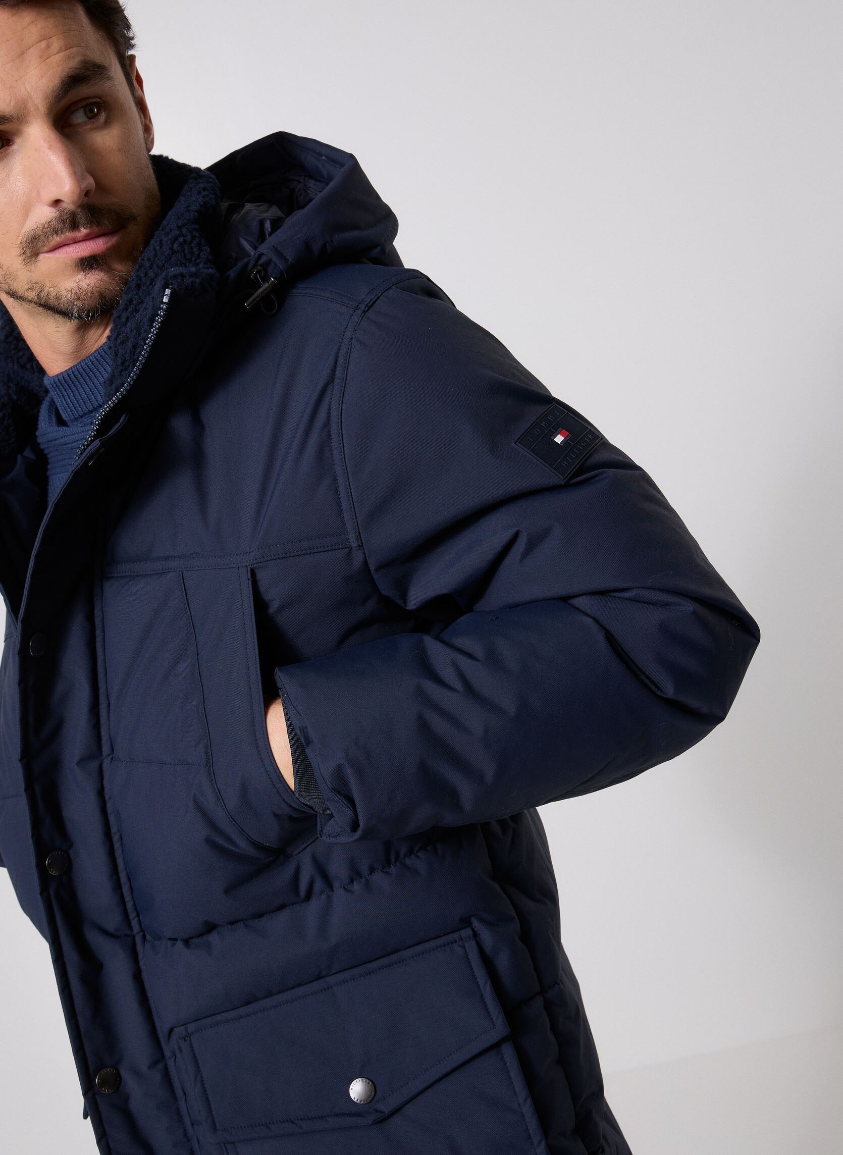 Piumini Rockie Utility Parka MW0MW36593 uomo blu Tommy Hilfiger Piumini Rockie Utility Parka MW0MW36593 uomo blu DESERT SKY