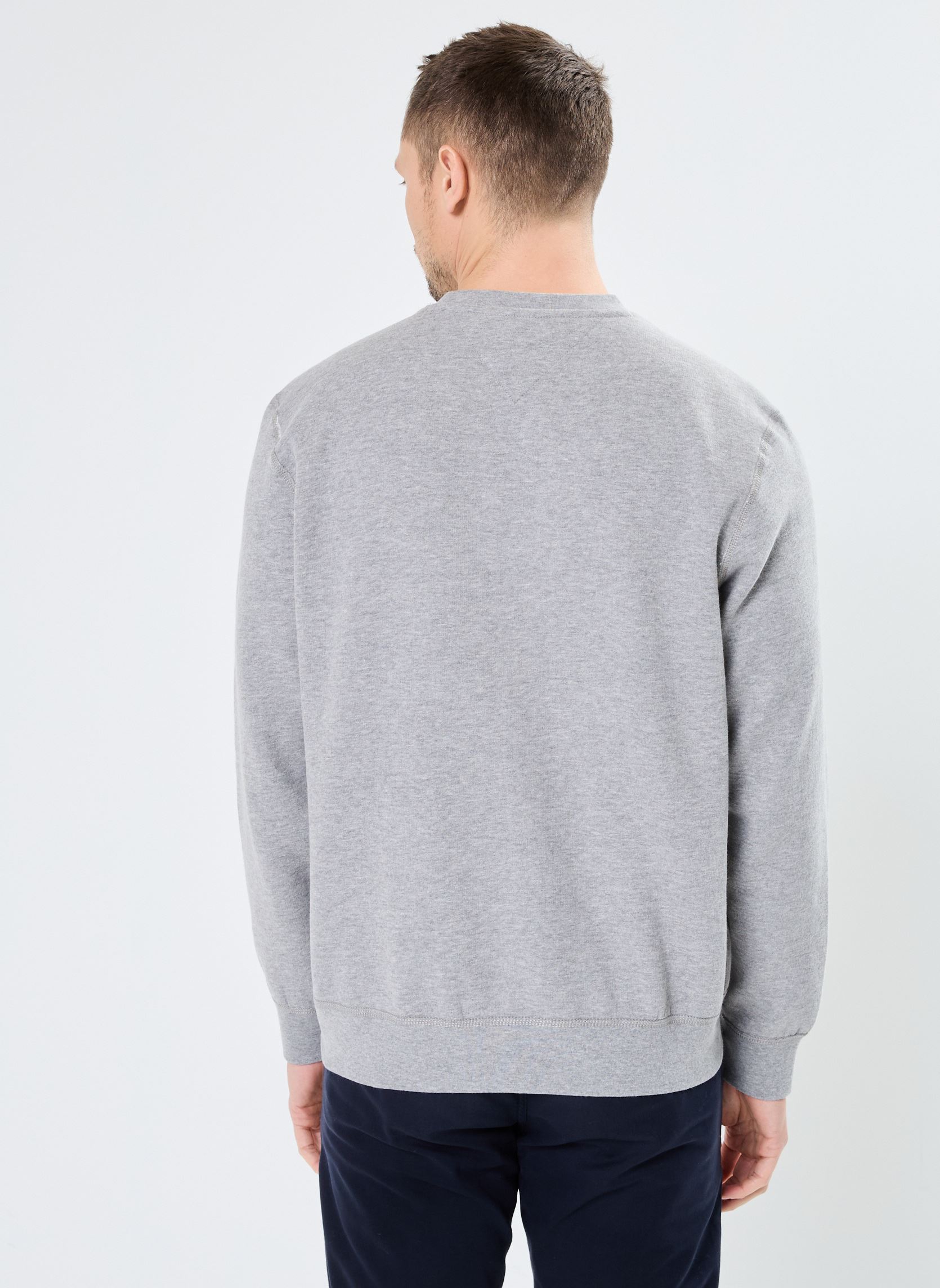 Sweats Essential Fleece Cre MW0MW37232 homme gris Tommy Hilfiger Sweats Essential Fleece Cre MW0MW37232 homme gris MEDIUM GREY HEATHER